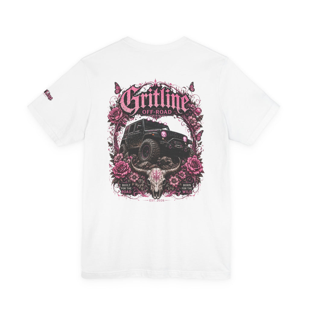 Off-Road Gritline Jeep Tee — Floral Adventure Graphic T-Shirt