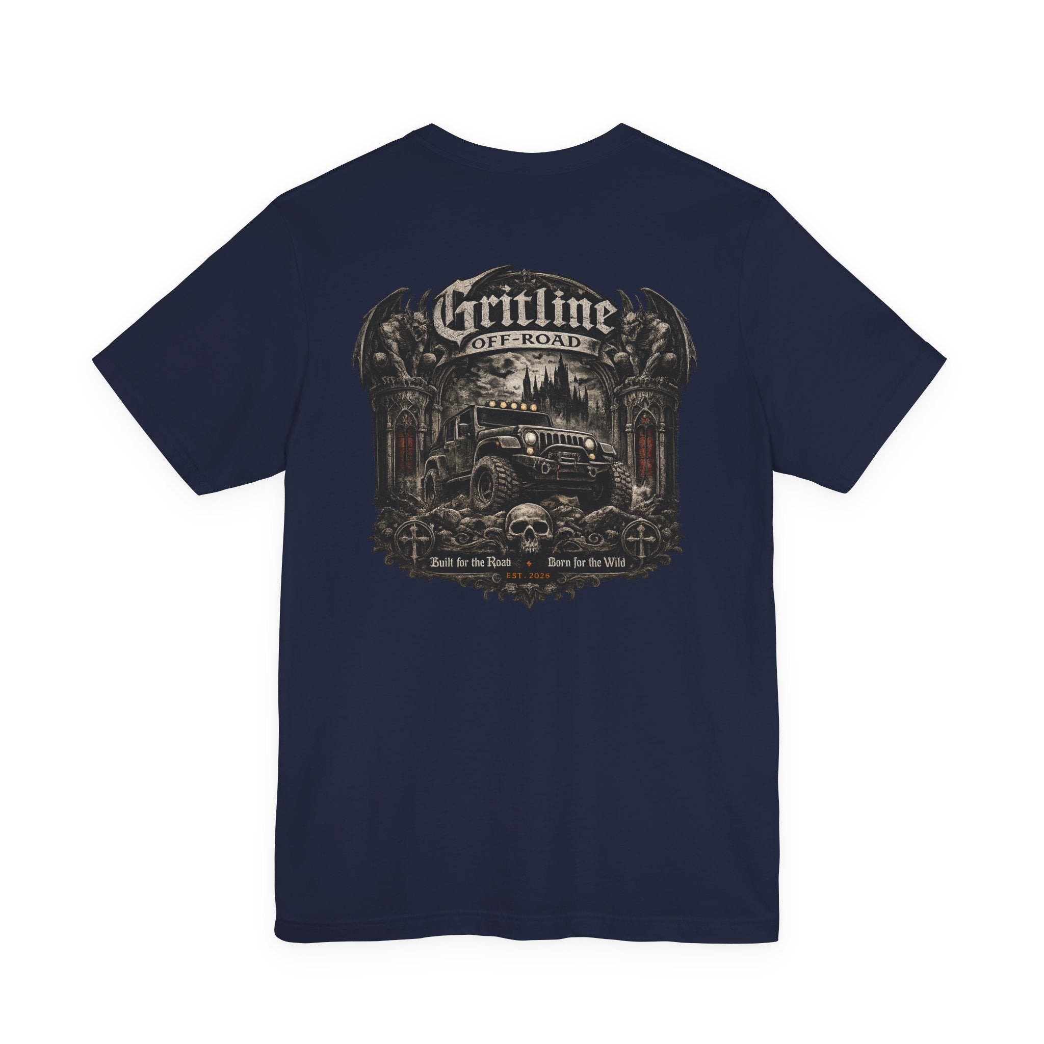 Off-Road Gritline Graphic Tee — "Gritline Off-Road" Skull & Jeep Shirt