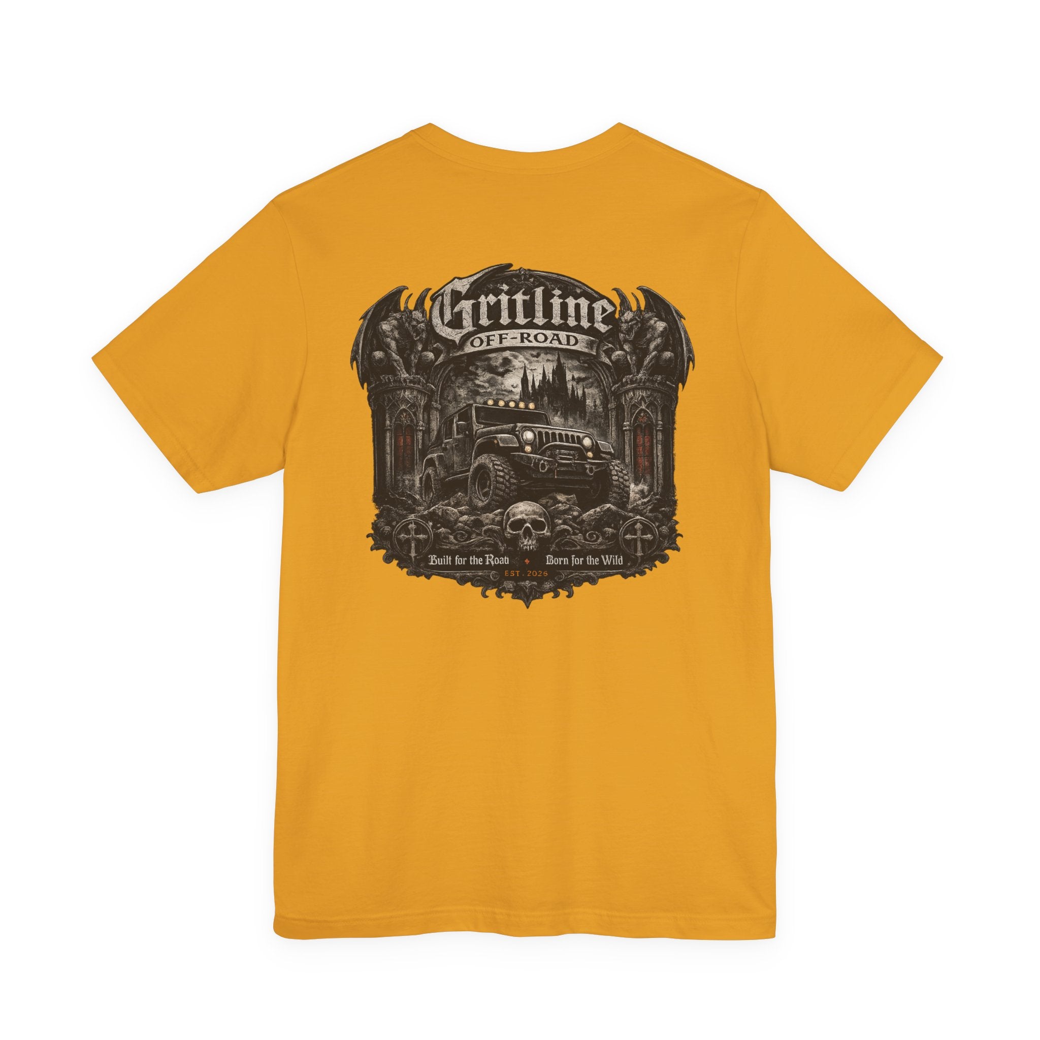Off-Road Gritline Graphic Tee — "Gritline Off-Road" Skull & Jeep Shirt