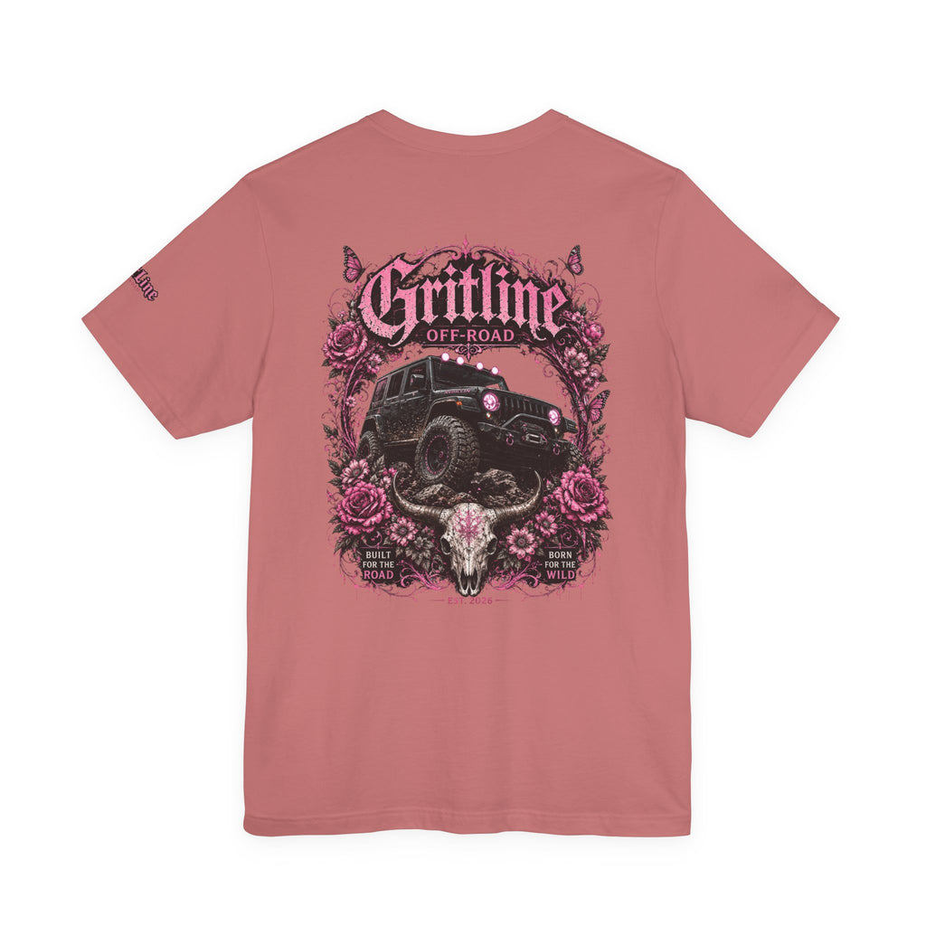 Off-Road Gritline Jeep Tee — Floral Adventure Graphic T-Shirt