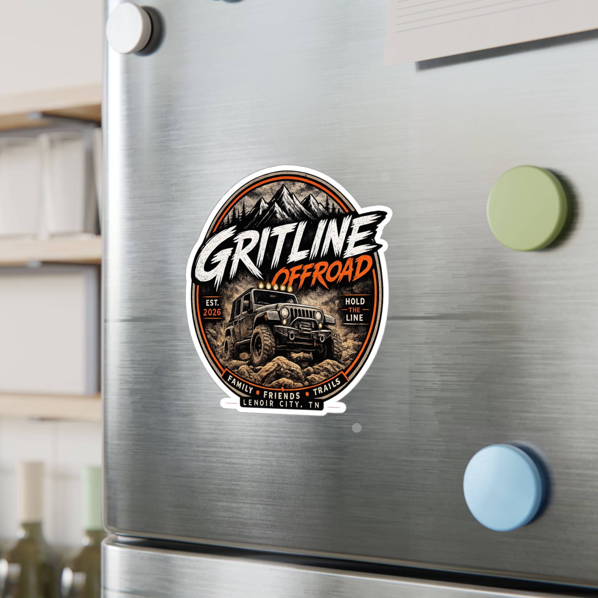 Gritline Offroad Vinyl Sticker — Jeep Adventure Kiss-Cut Decal