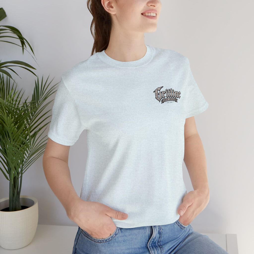 Off-Road Gritline Graphic Tee — "Gritline Off-Road" Skull & Jeep Shirt