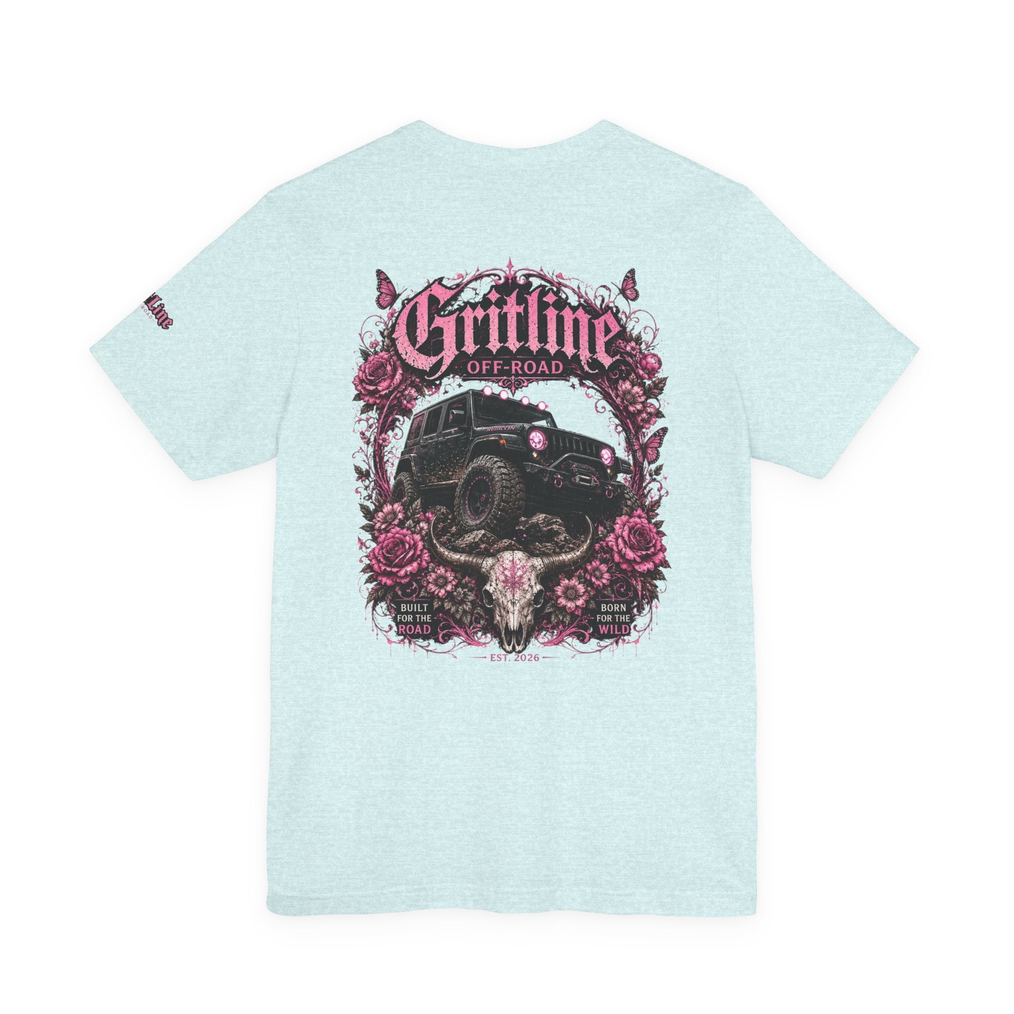 Off-Road Gritline Jeep Tee — Floral Adventure Graphic T-Shirt