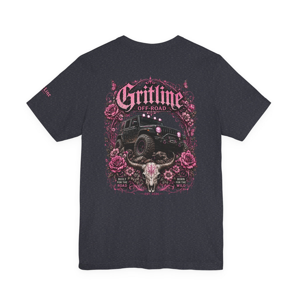 Off-Road Gritline Jeep Tee — Floral Adventure Graphic T-Shirt