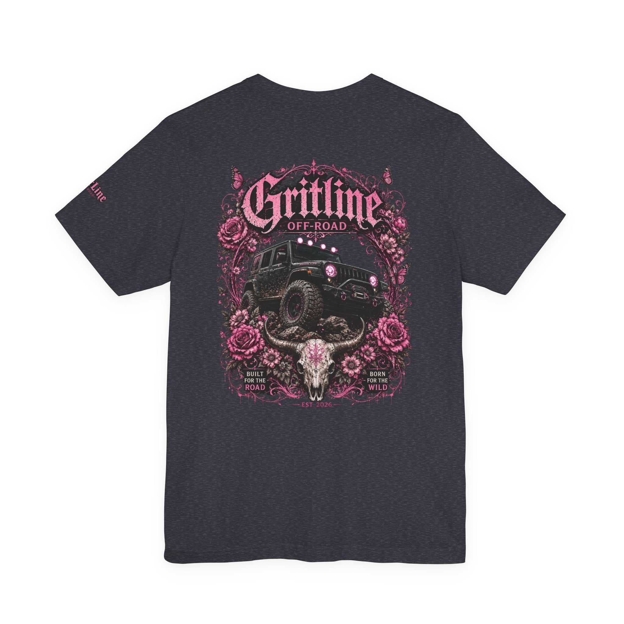 Off-Road Gritline Jeep Tee — Floral Adventure Graphic T-Shirt