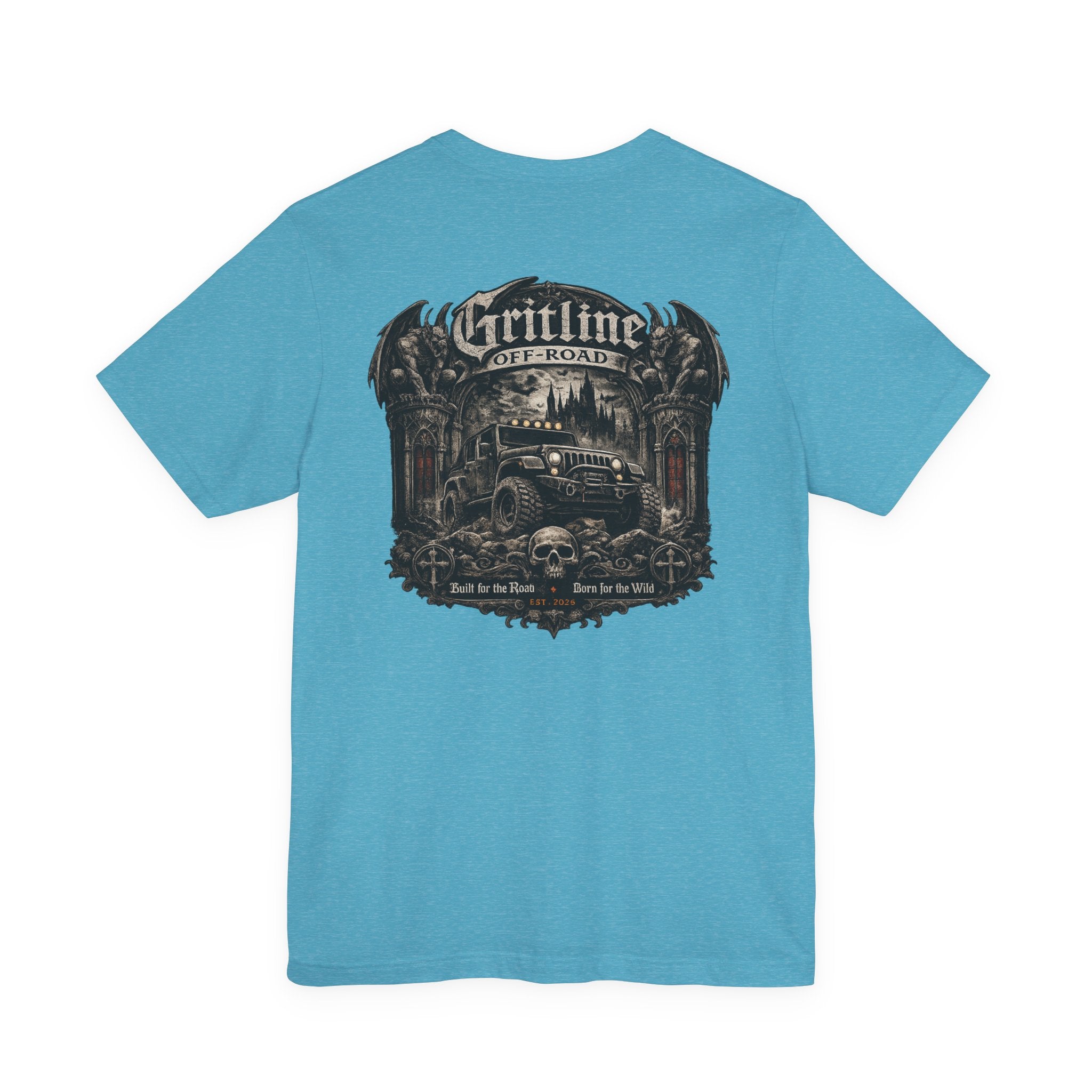 Off-Road Gritline Graphic Tee — "Gritline Off-Road" Skull & Jeep Shirt