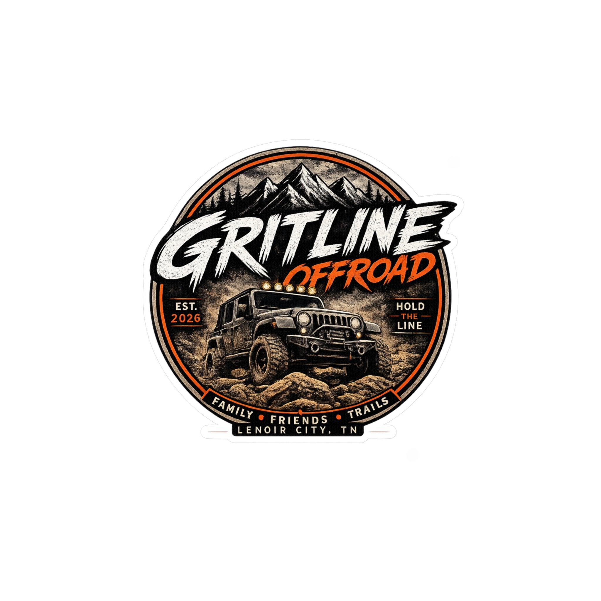 Gritline Offroad Vinyl Sticker — Jeep Adventure Kiss-Cut Decal