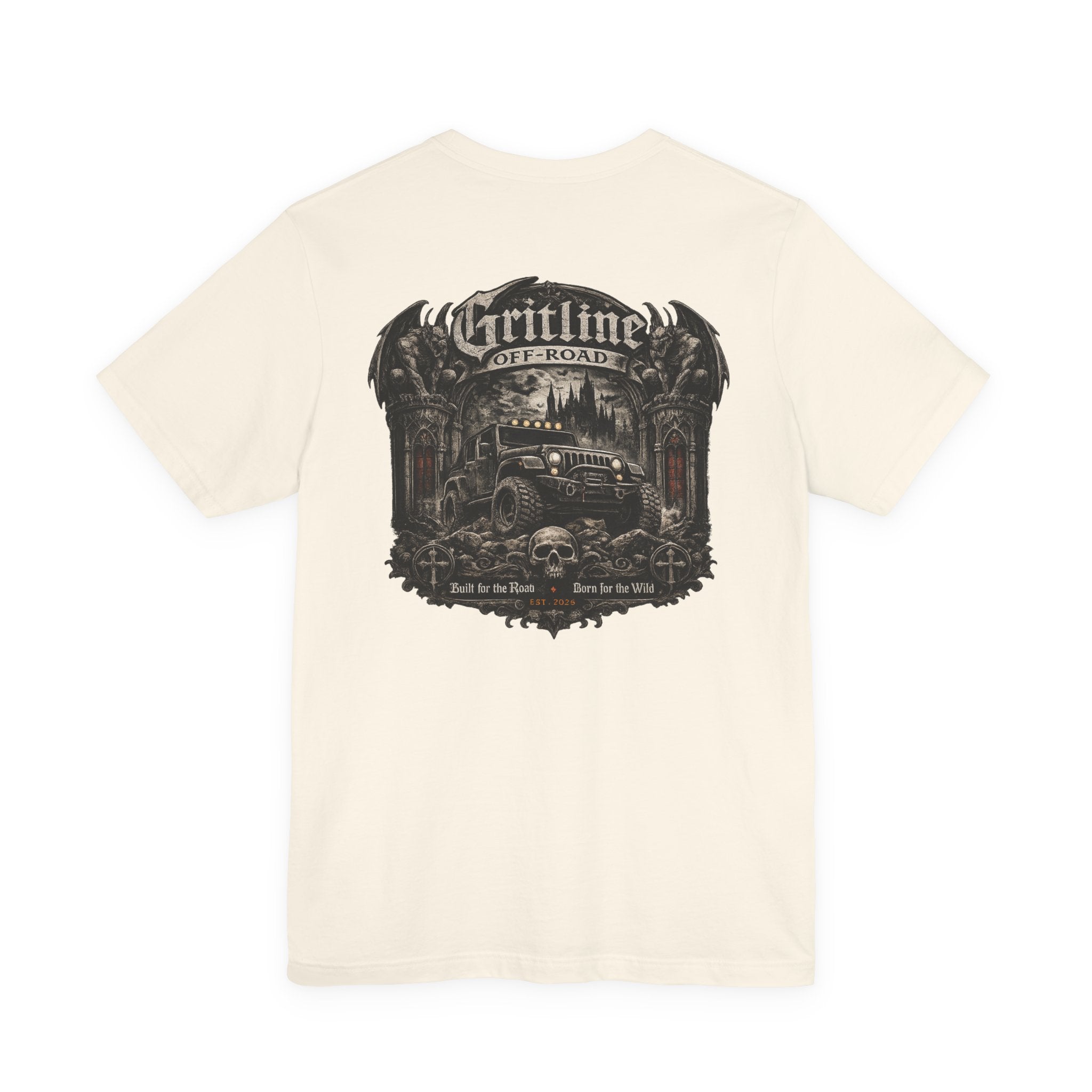 Off-Road Gritline Graphic Tee — "Gritline Off-Road" Skull & Jeep Shirt