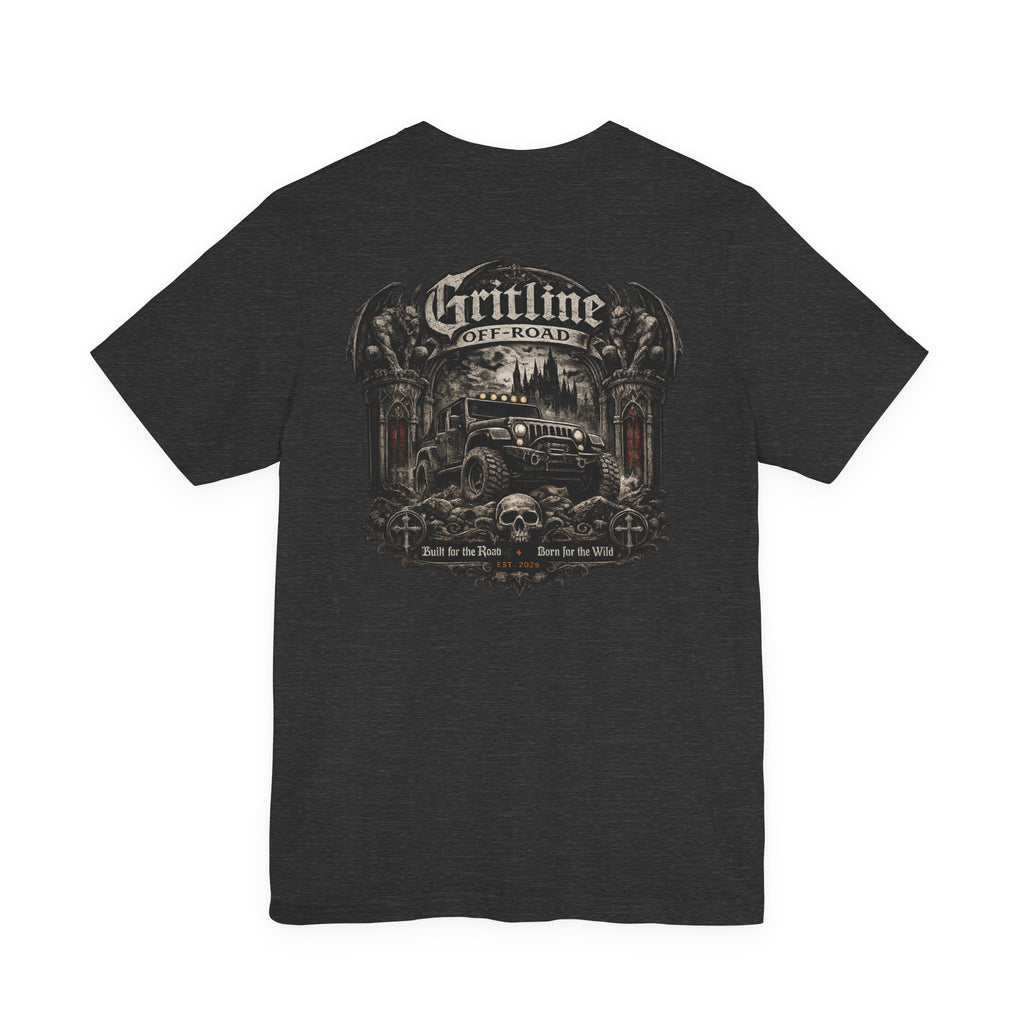 Off-Road Gritline Graphic Tee — "Gritline Off-Road" Skull & Jeep Shirt