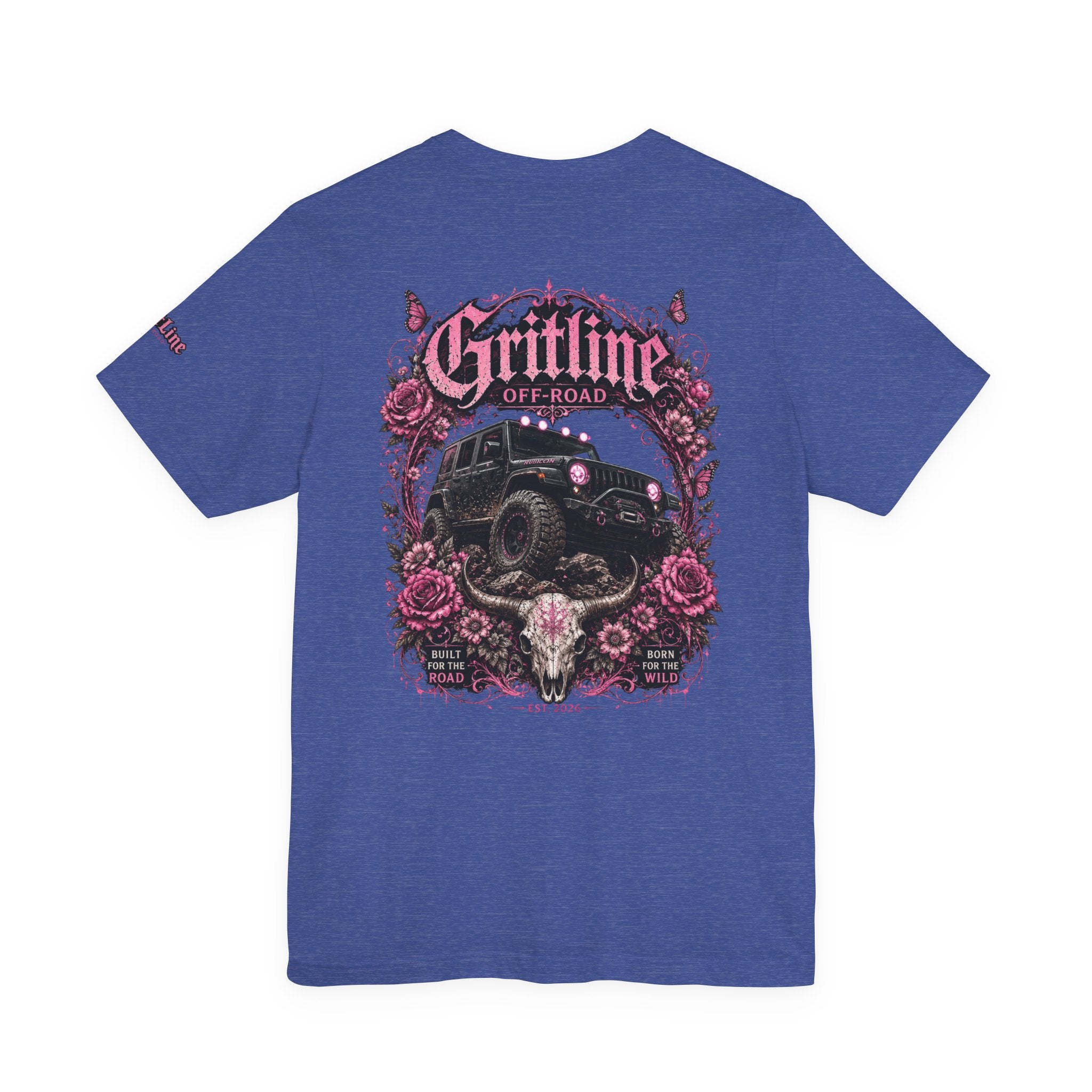 Off-Road Gritline Jeep Tee — Floral Adventure Graphic T-Shirt