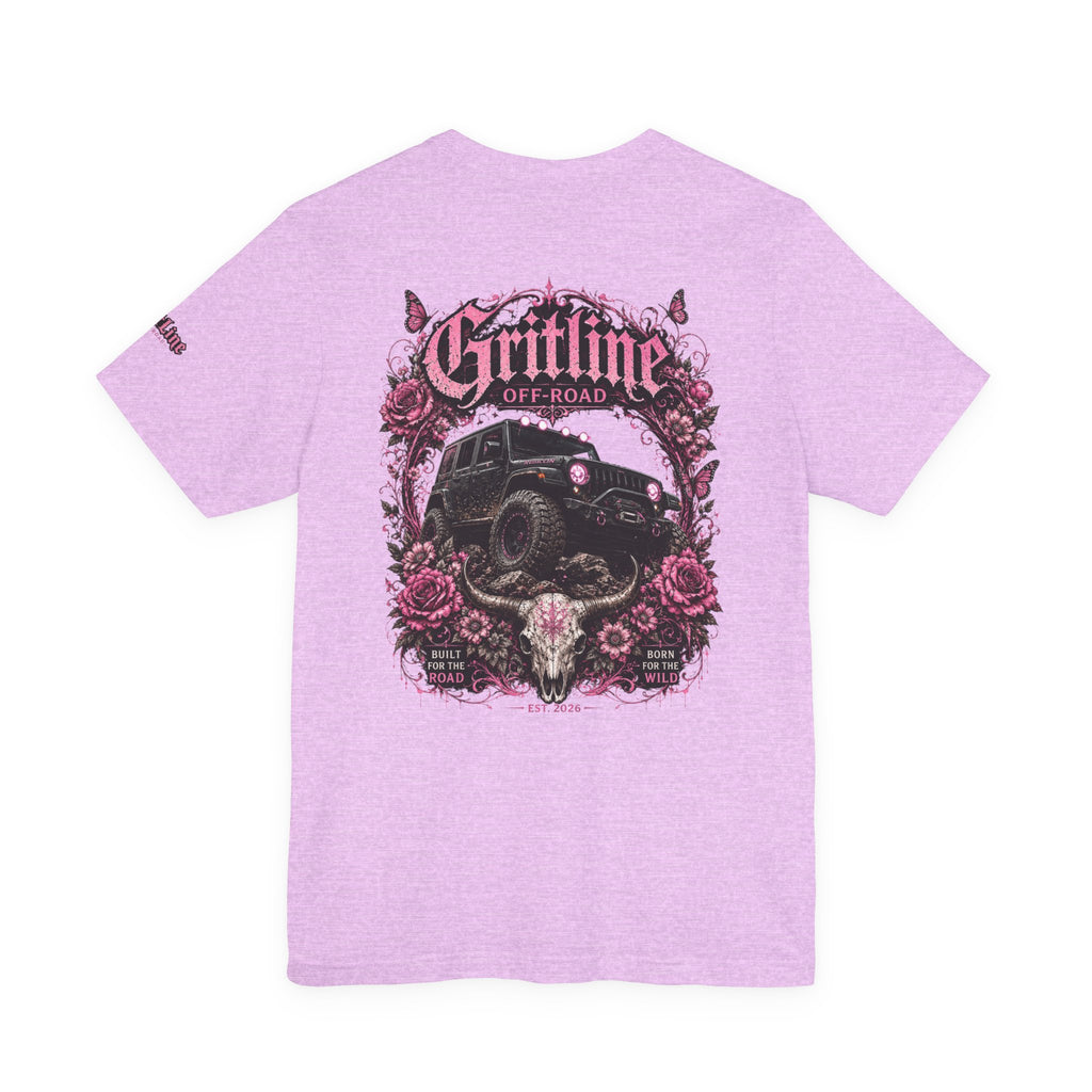 Off-Road Gritline Jeep Tee — Floral Adventure Graphic T-Shirt