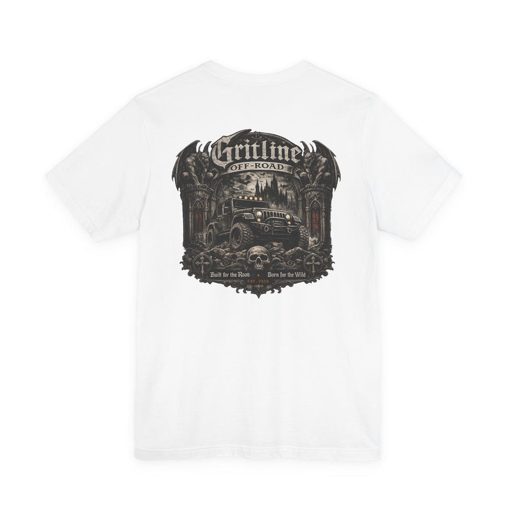 Off-Road Gritline Graphic Tee — "Gritline Off-Road" Skull & Jeep Shirt
