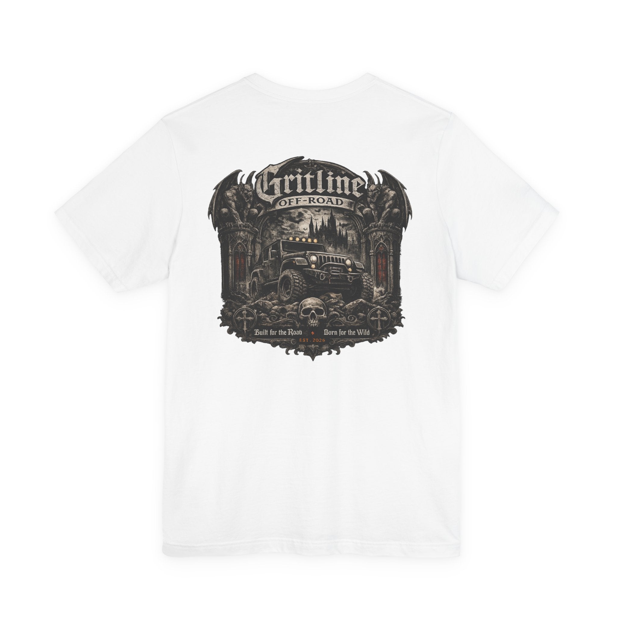 Off-Road Gritline Graphic Tee — "Gritline Off-Road" Skull & Jeep Shirt