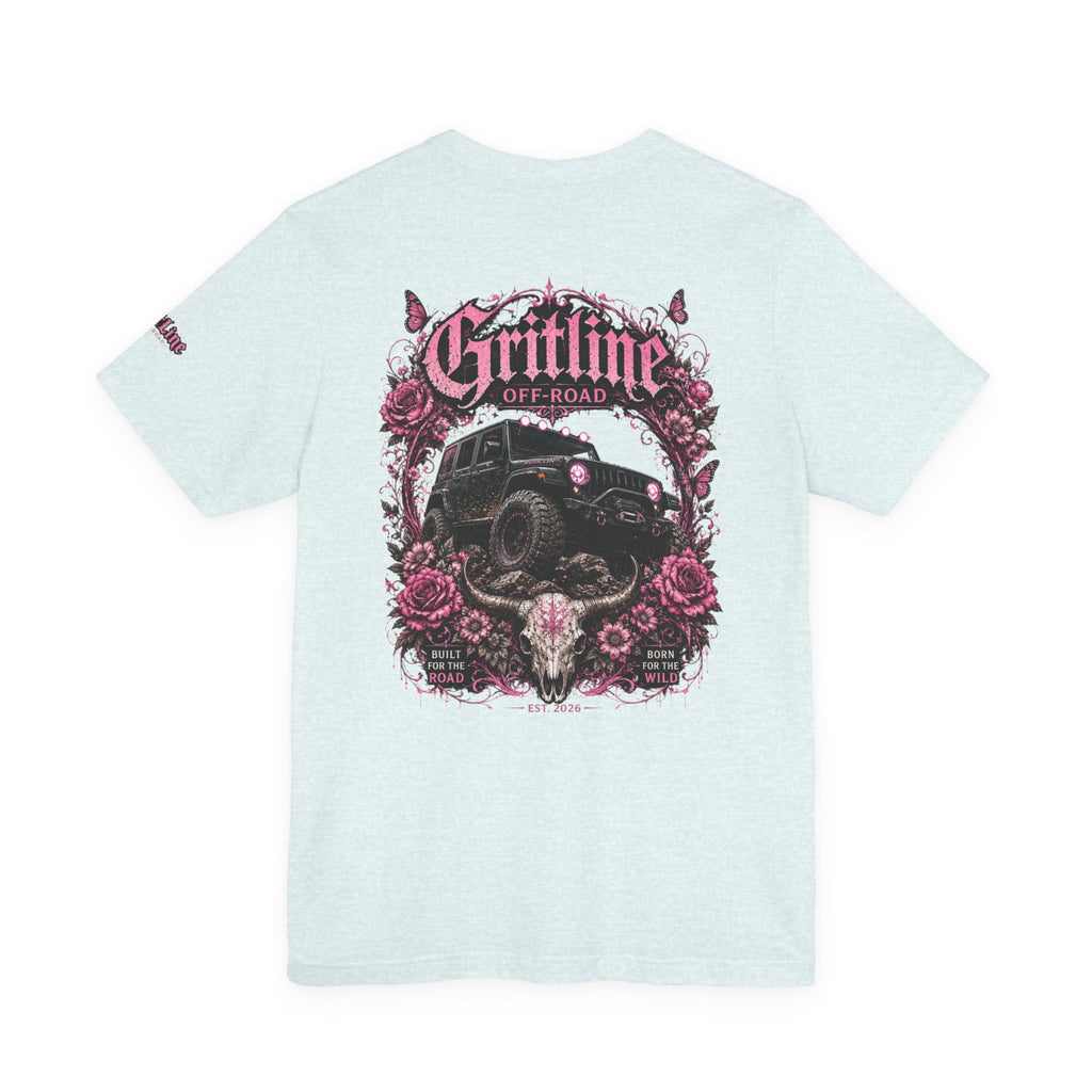 Off-Road Gritline Jeep Tee — Floral Adventure Graphic T-Shirt