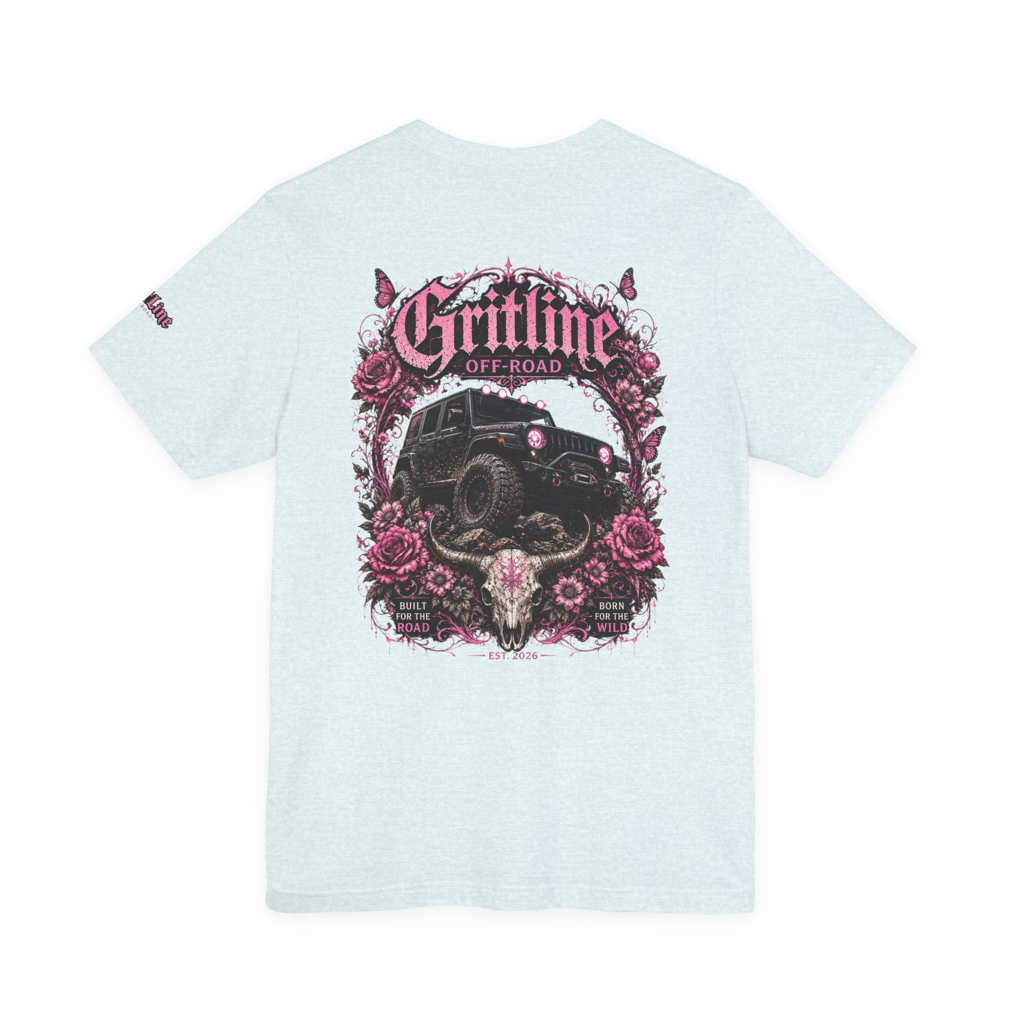 Off-Road Gritline Jeep Tee — Floral Adventure Graphic T-Shirt