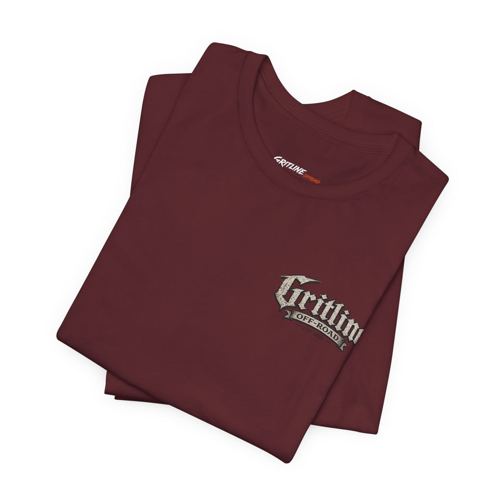 Off-Road Gritline Graphic Tee — "Gritline Off-Road" Skull & Jeep Shirt