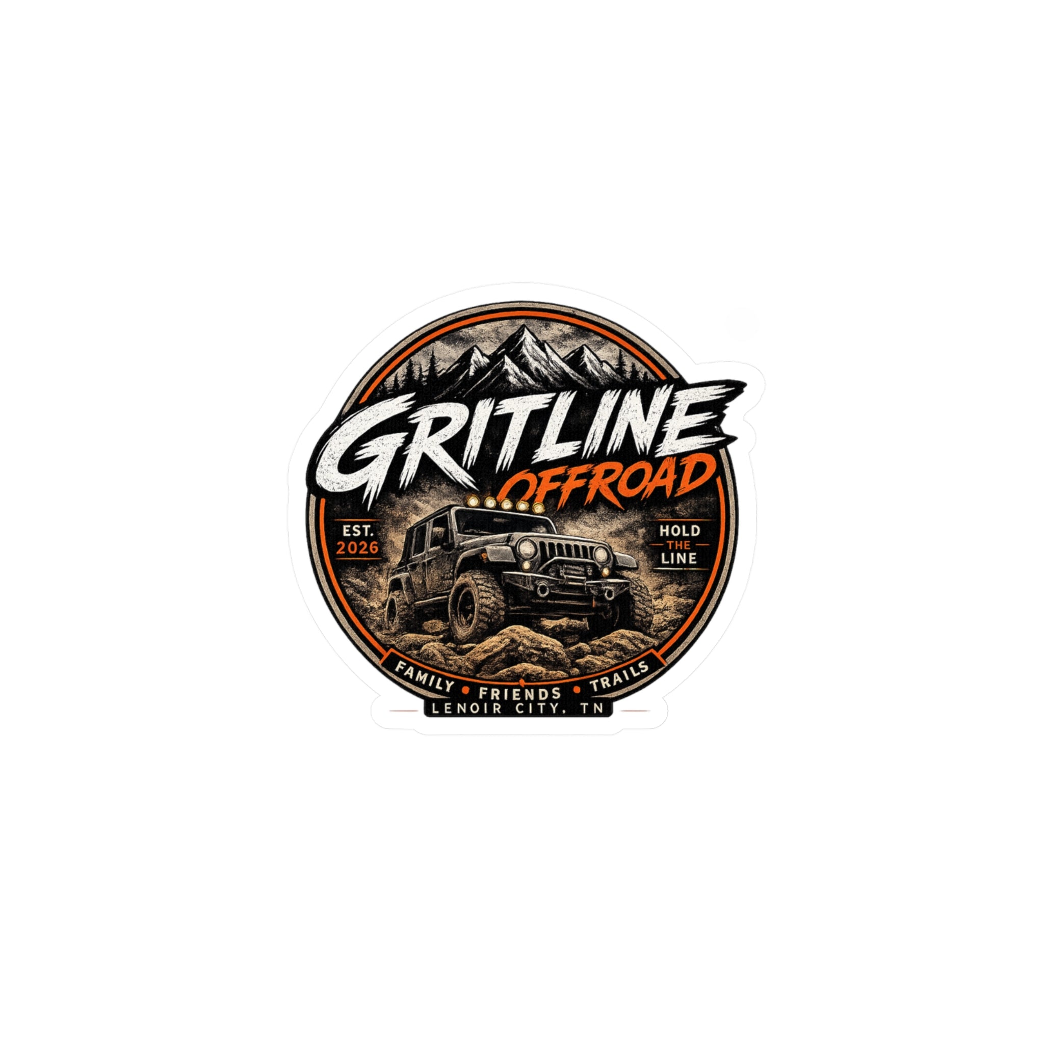 Gritline Offroad Vinyl Sticker — Jeep Adventure Kiss-Cut Decal