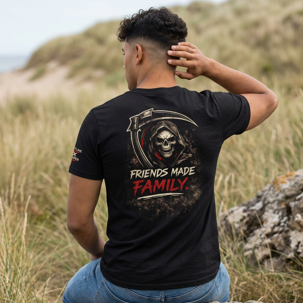 Grim Reaper "Friends Made Family" Graphic Tee