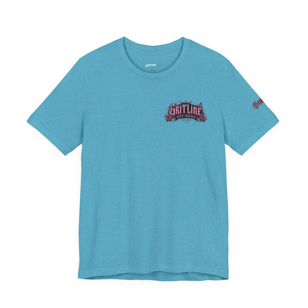 Off-Road Gritline Jeep Tee — Floral Adventure Graphic T-Shirt