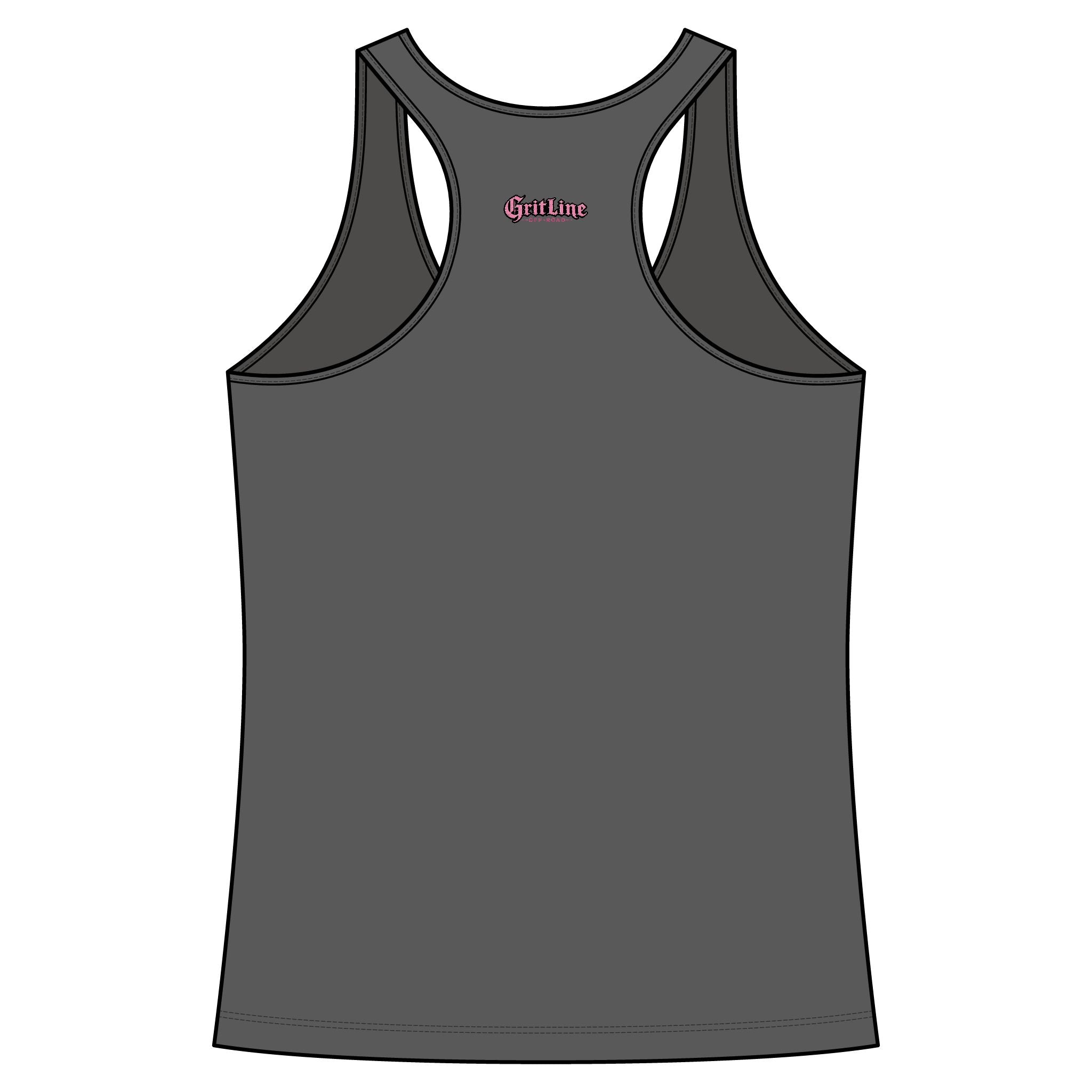 GritLine Off-Road Women's Racerback Tank — Floral Logo Activewear
