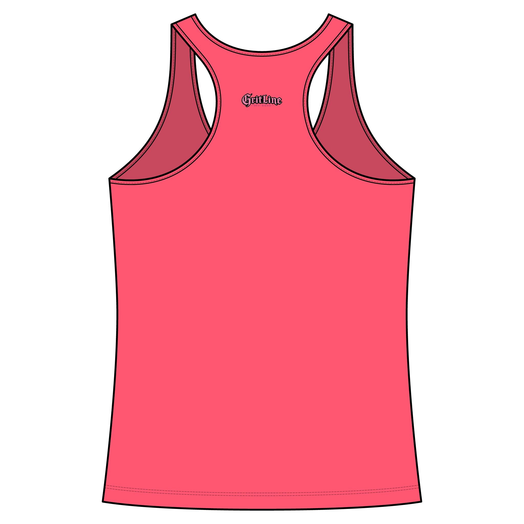 GritLine Off-Road Women's Racerback Tank — Floral Logo Activewear