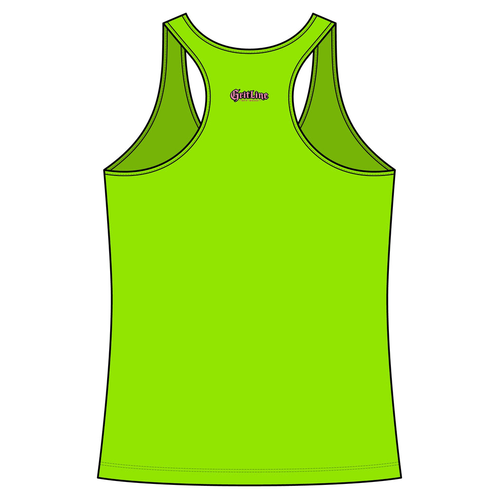 GritLine Off-Road Women's Racerback Tank — Floral Logo Activewear