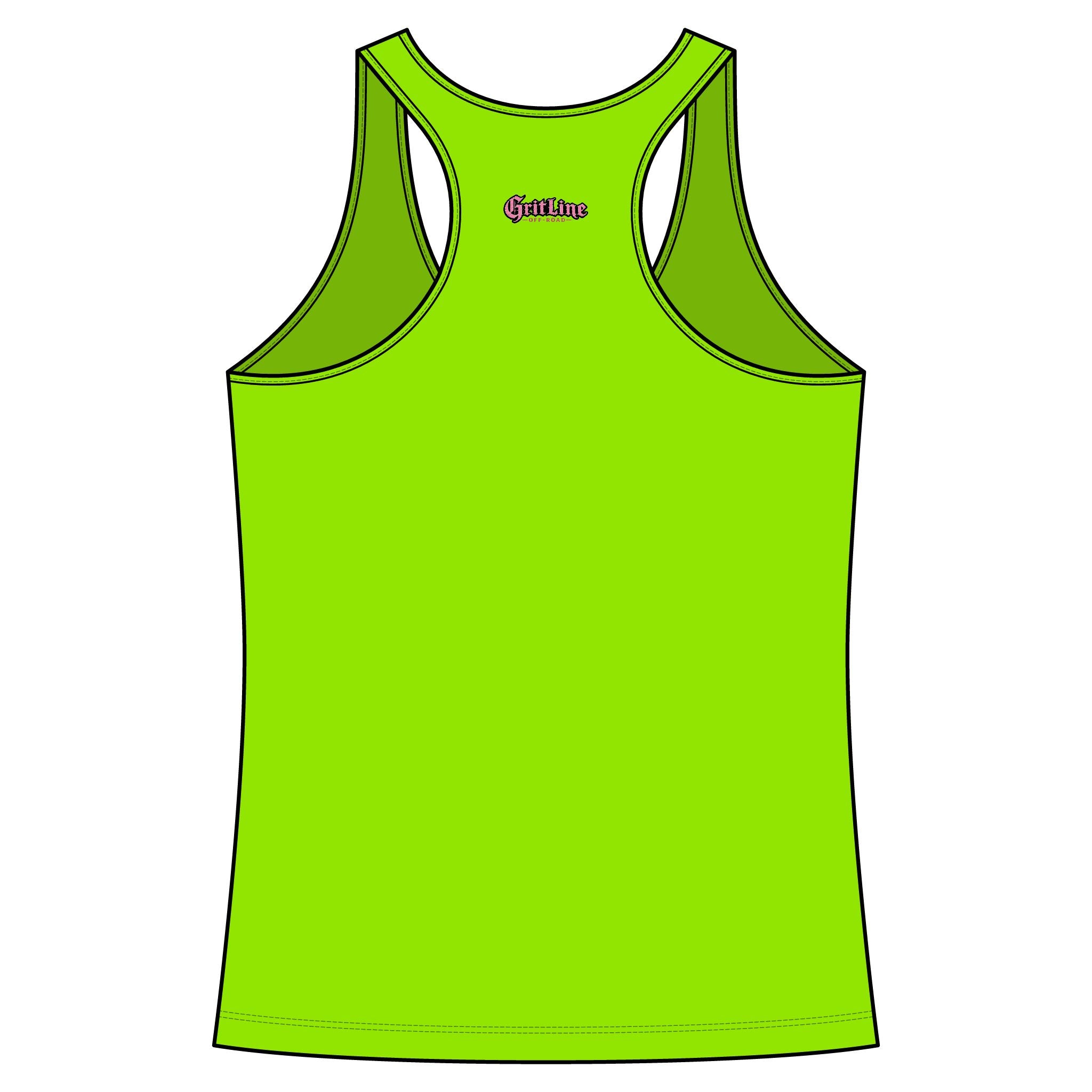 GritLine Off-Road Women's Racerback Tank — Floral Logo Activewear