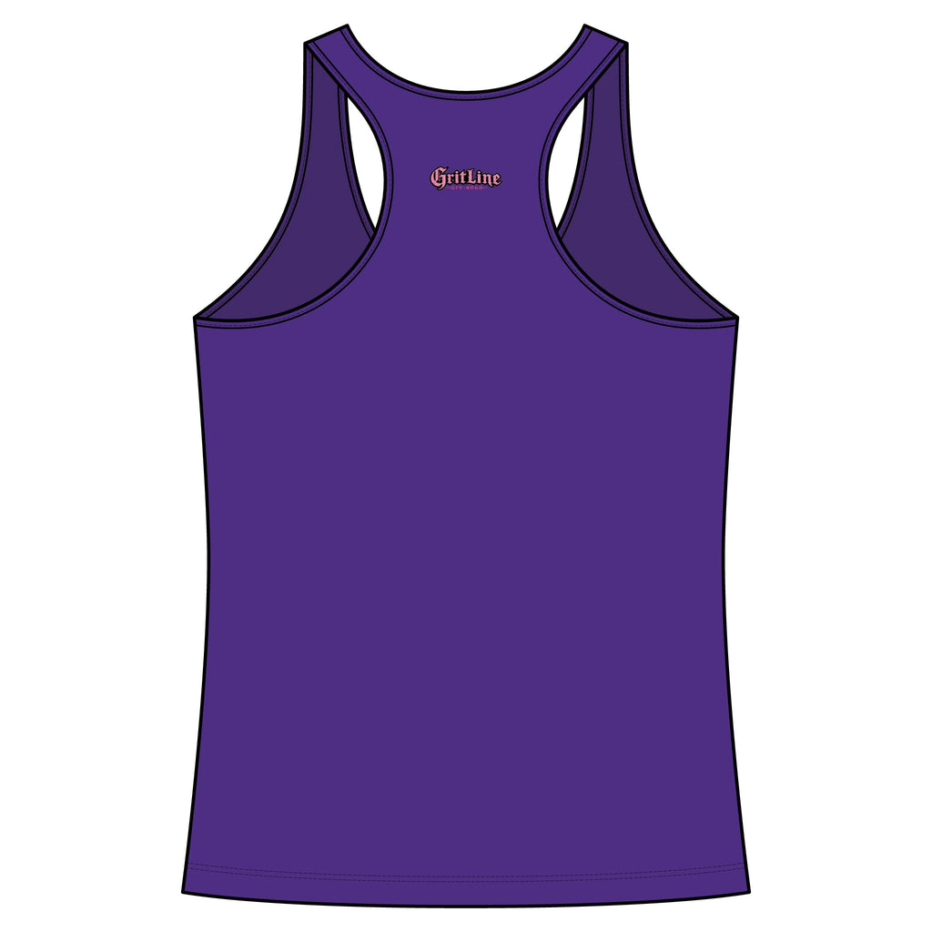 GritLine Off-Road Women's Racerback Tank — Floral Logo Activewear