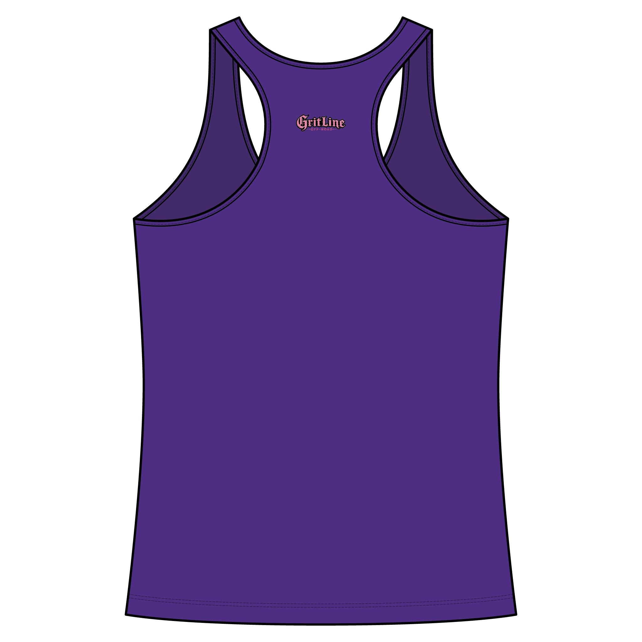 GritLine Off-Road Women's Racerback Tank — Floral Logo Activewear
