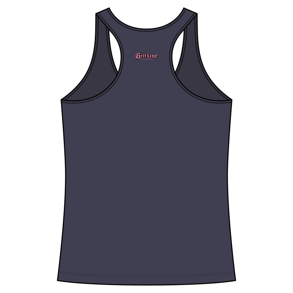 GritLine Off-Road Women's Racerback Tank — Floral Logo Activewear