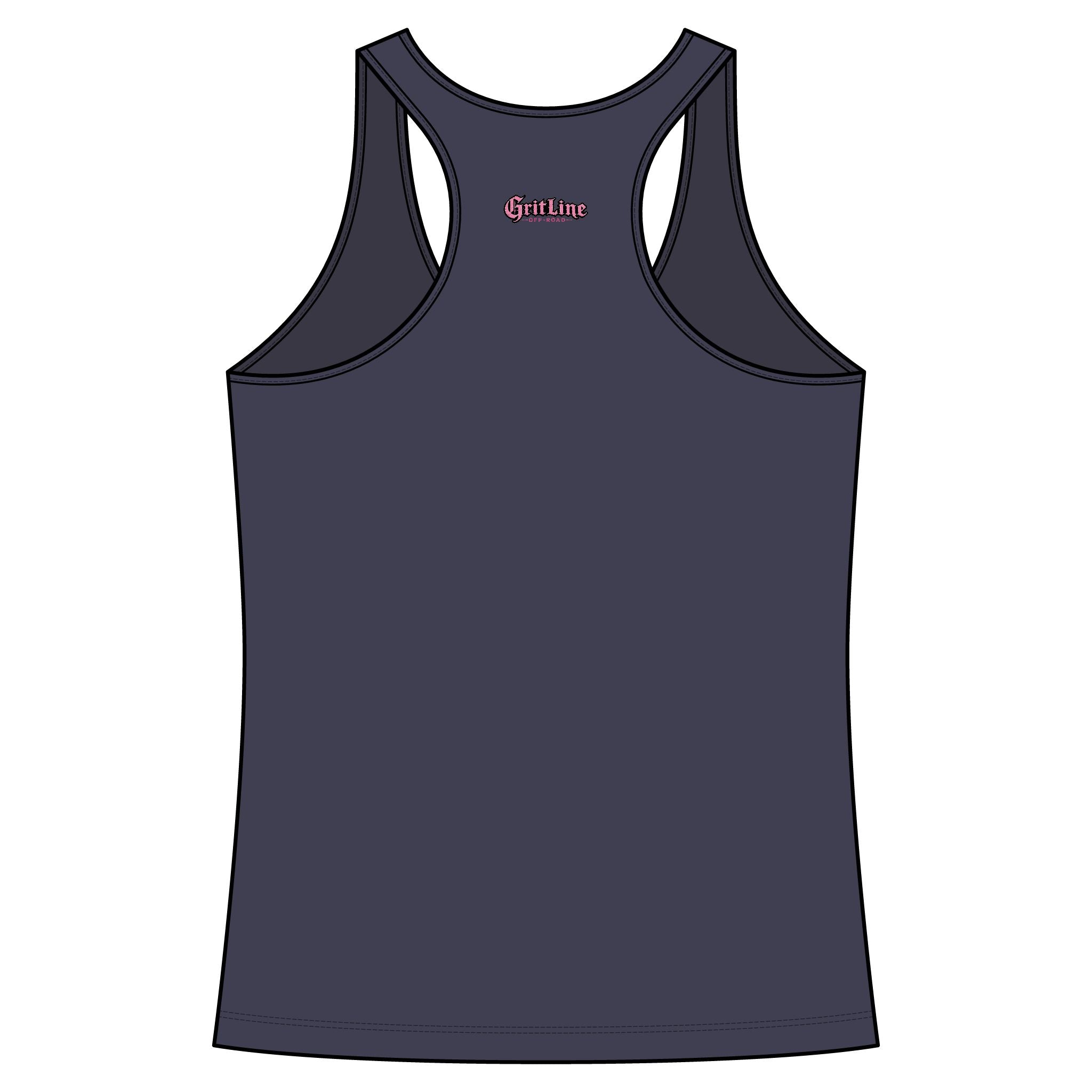 GritLine Off-Road Women's Racerback Tank — Floral Logo Activewear