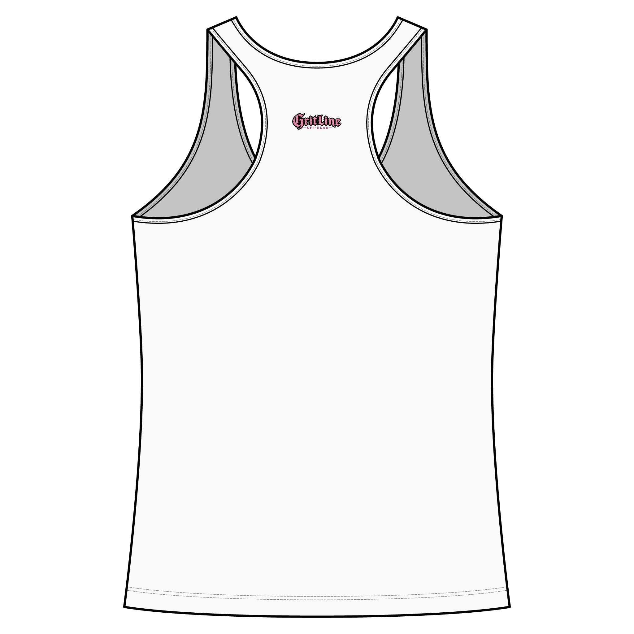 GritLine Off-Road Women's Racerback Tank — Floral Logo Activewear
