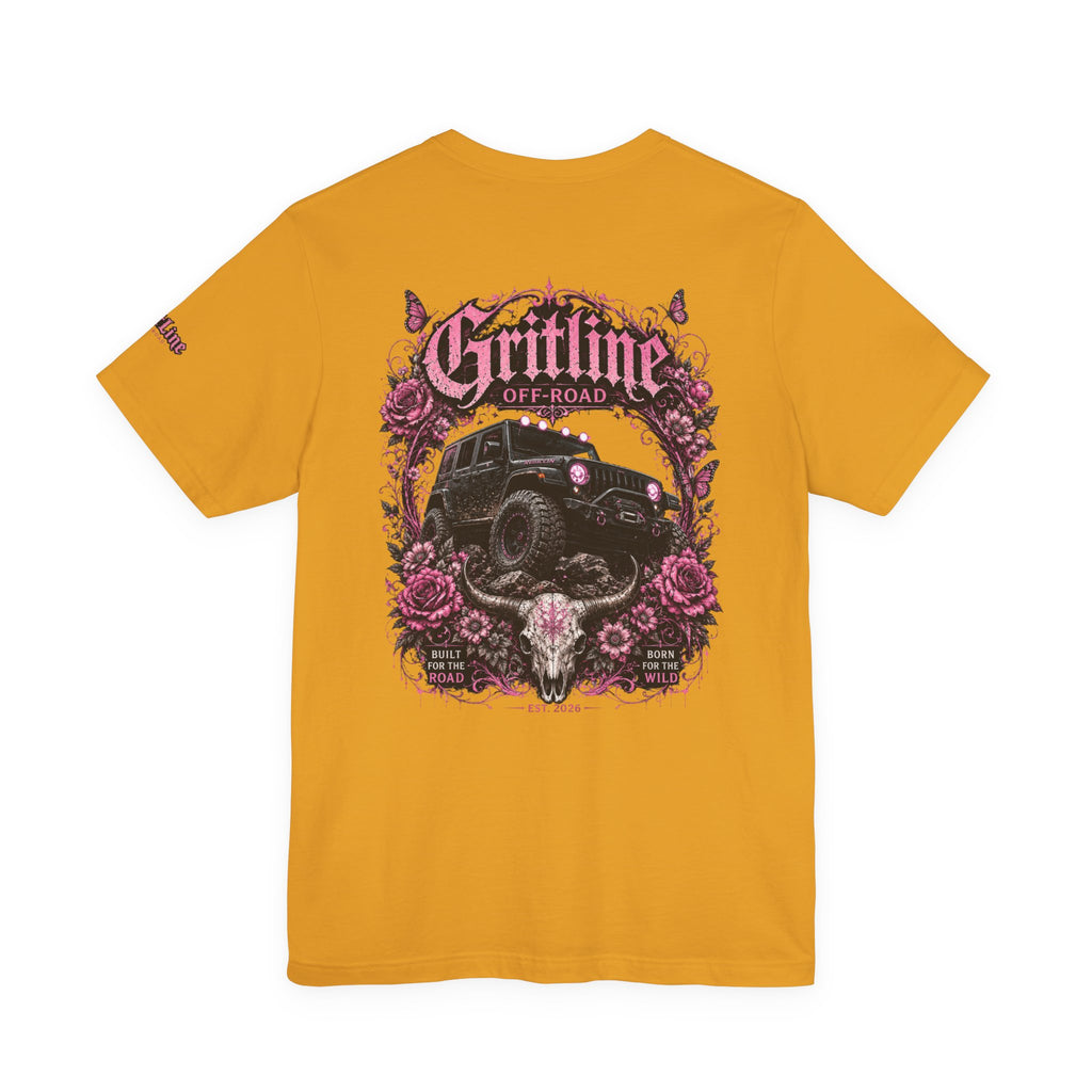 Off-Road Gritline Jeep Tee — Floral Adventure Graphic T-Shirt