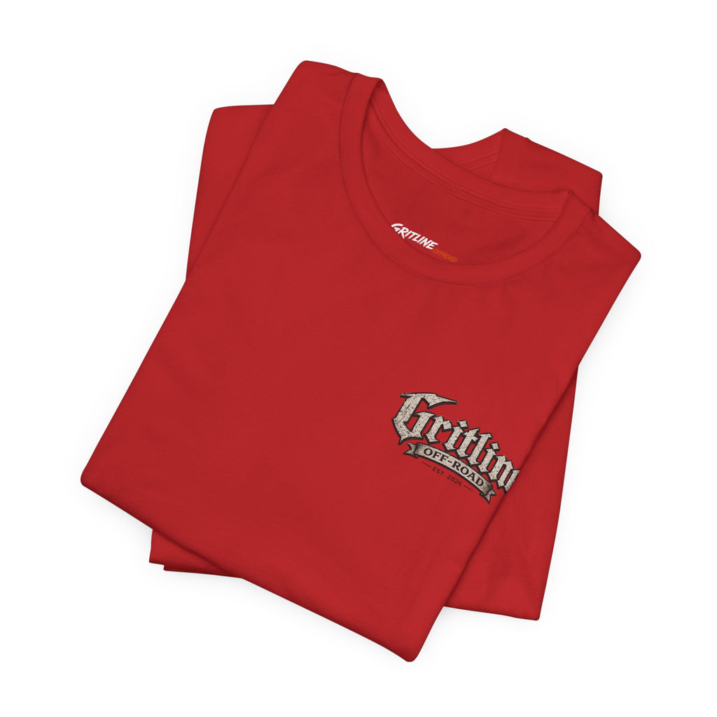 Off-Road Gritline Graphic Tee — "Gritline Off-Road" Skull & Jeep Shirt