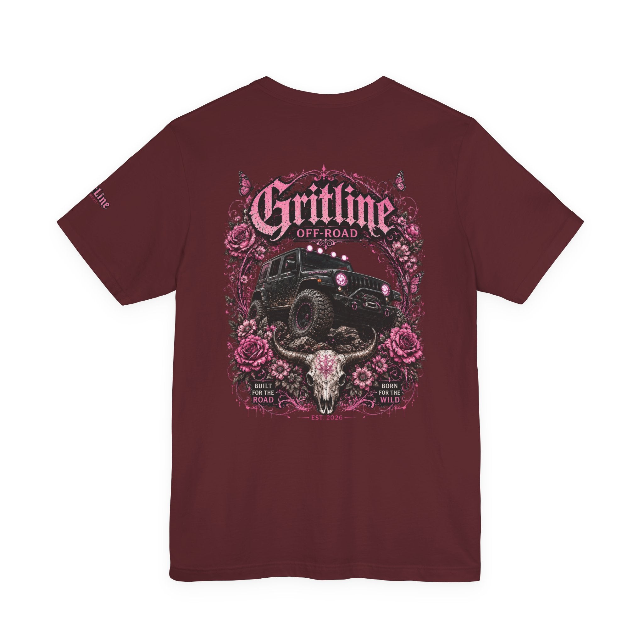 Off-Road Gritline Jeep Tee — Floral Adventure Graphic T-Shirt