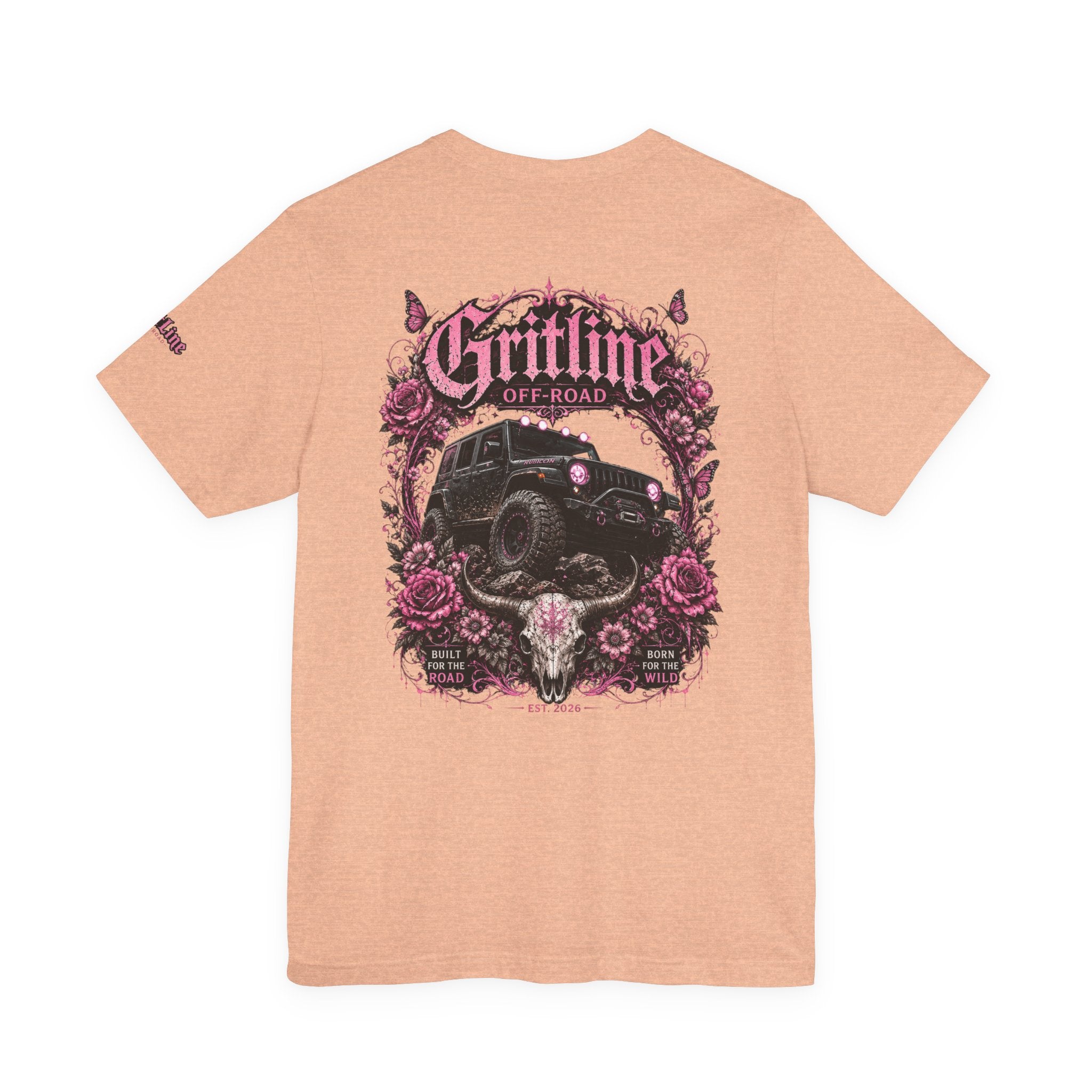 Off-Road Gritline Jeep Tee — Floral Adventure Graphic T-Shirt