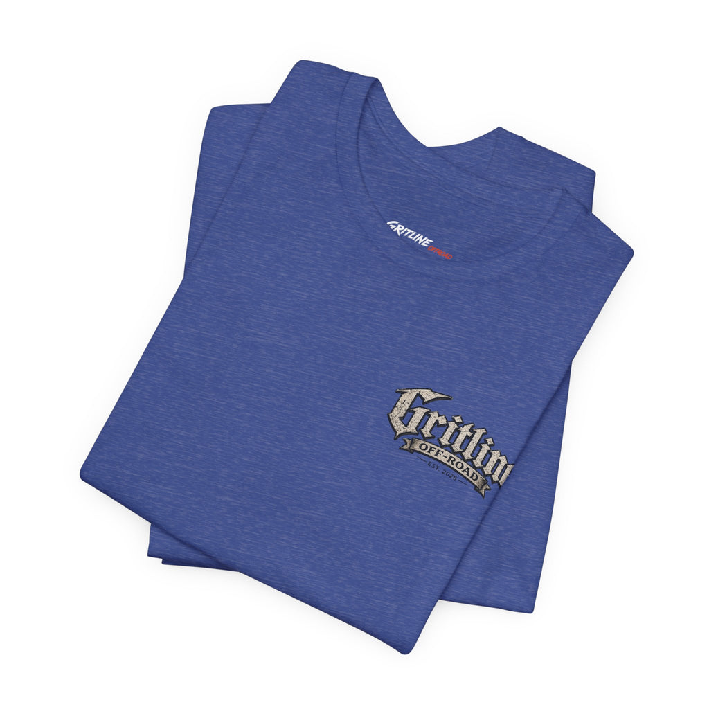 Off-Road Gritline Graphic Tee — "Gritline Off-Road" Skull & Jeep Shirt