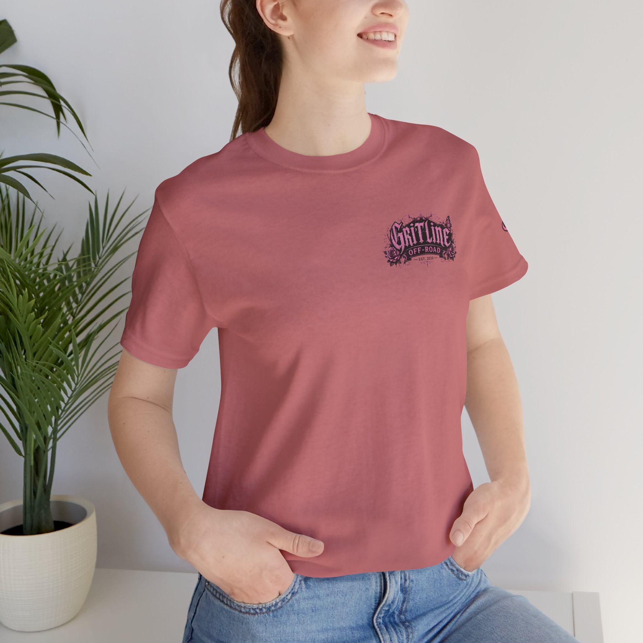 Off-Road Gritline Jeep Tee — Floral Adventure Graphic T-Shirt