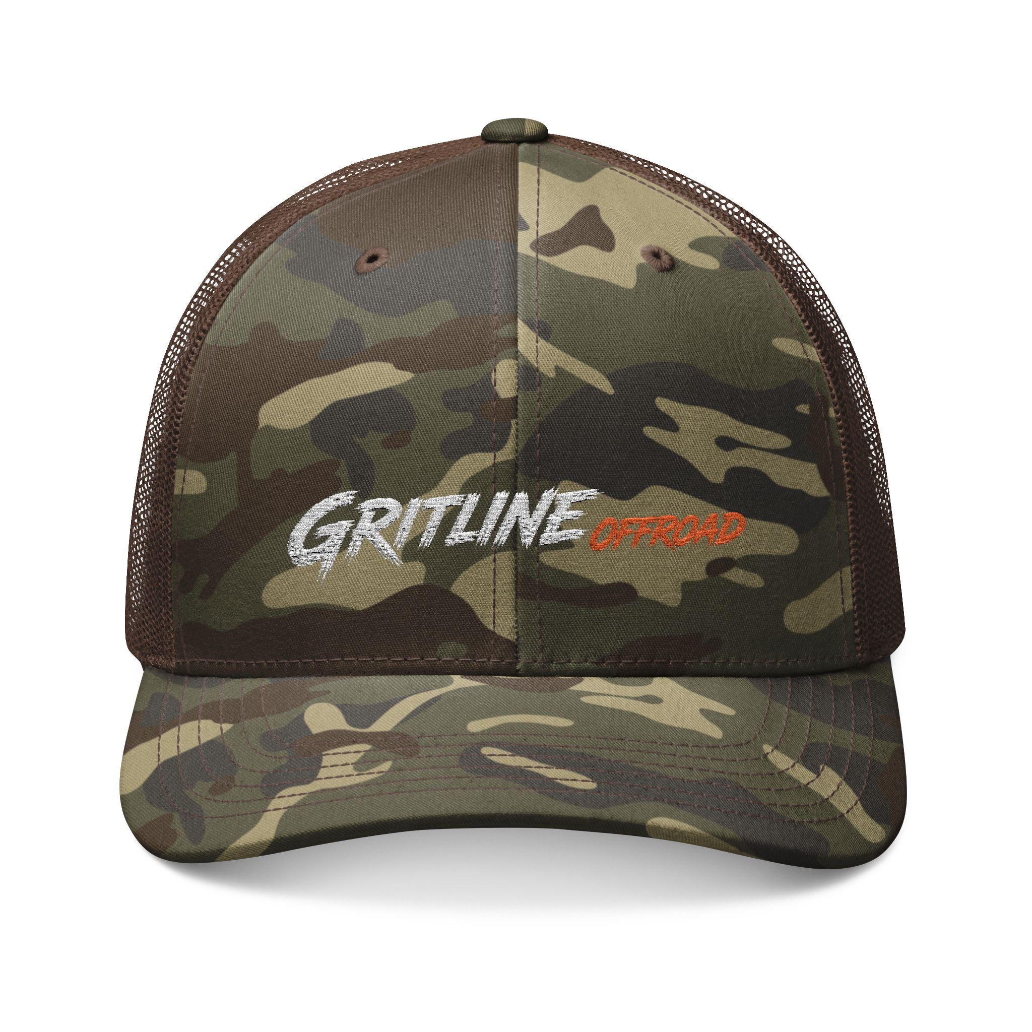 Camouflage Trucker Hat — GRITLINE Offroad Embroidered Mesh Cap