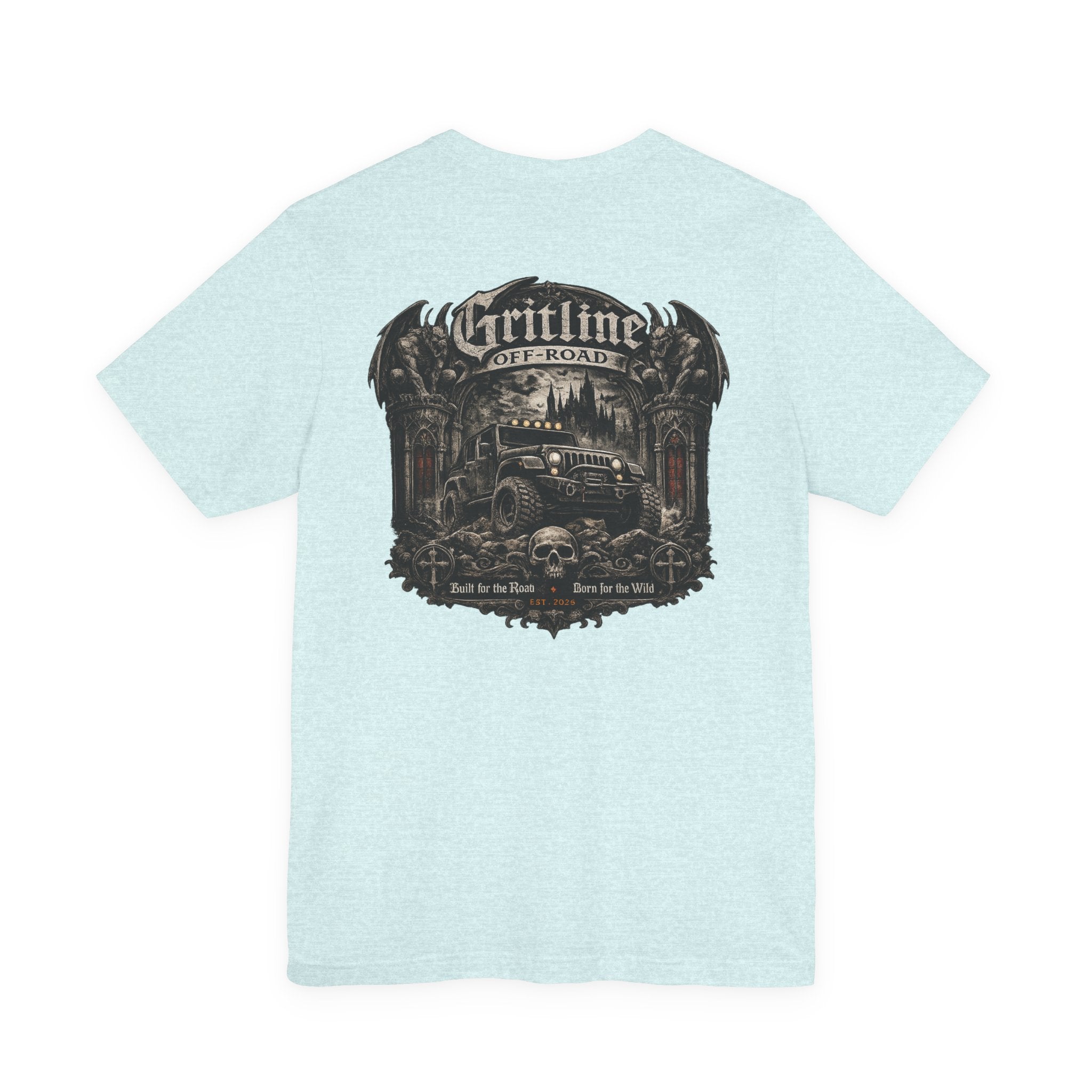Off-Road Gritline Graphic Tee — "Gritline Off-Road" Skull & Jeep Shirt