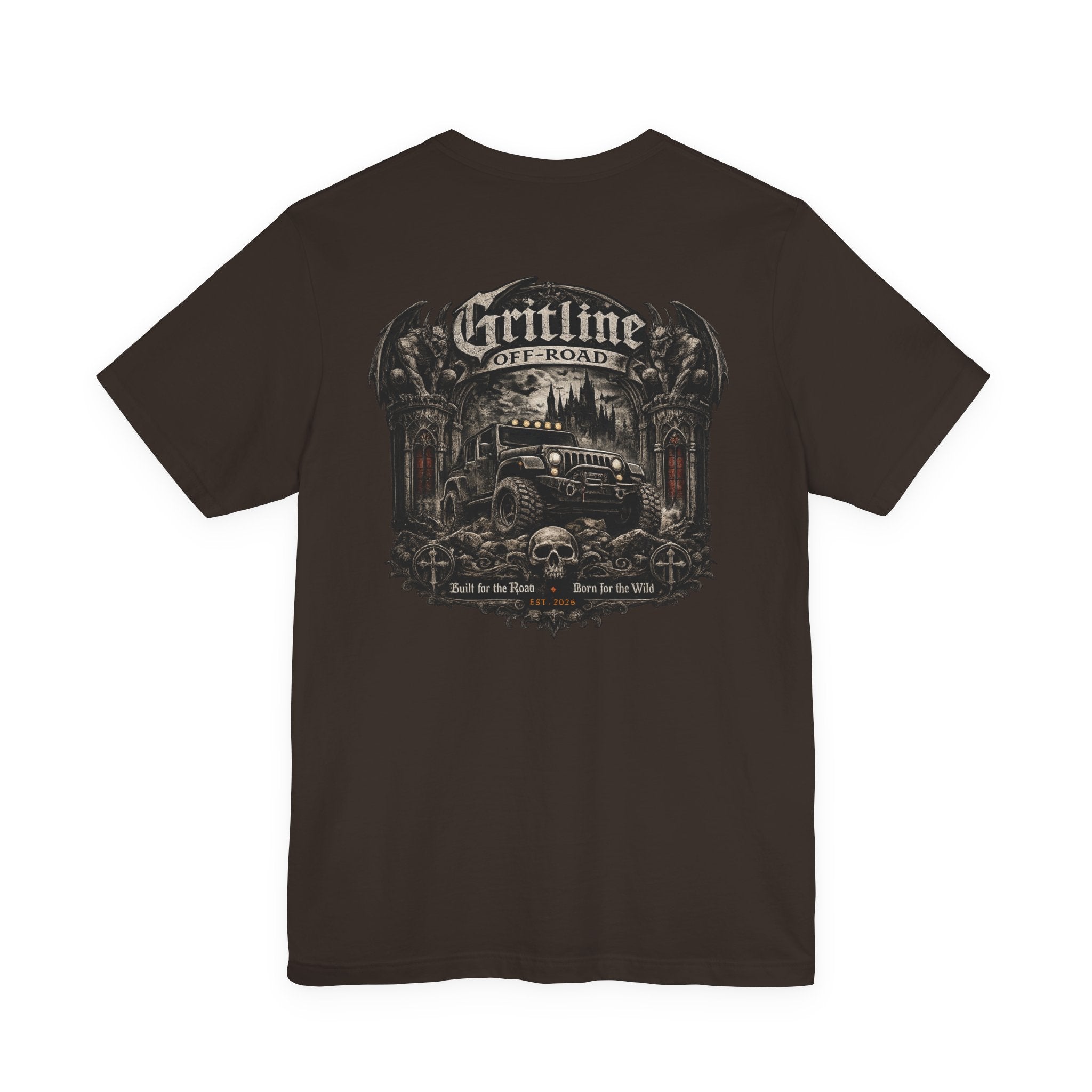 Off-Road Gritline Graphic Tee — "Gritline Off-Road" Skull & Jeep Shirt