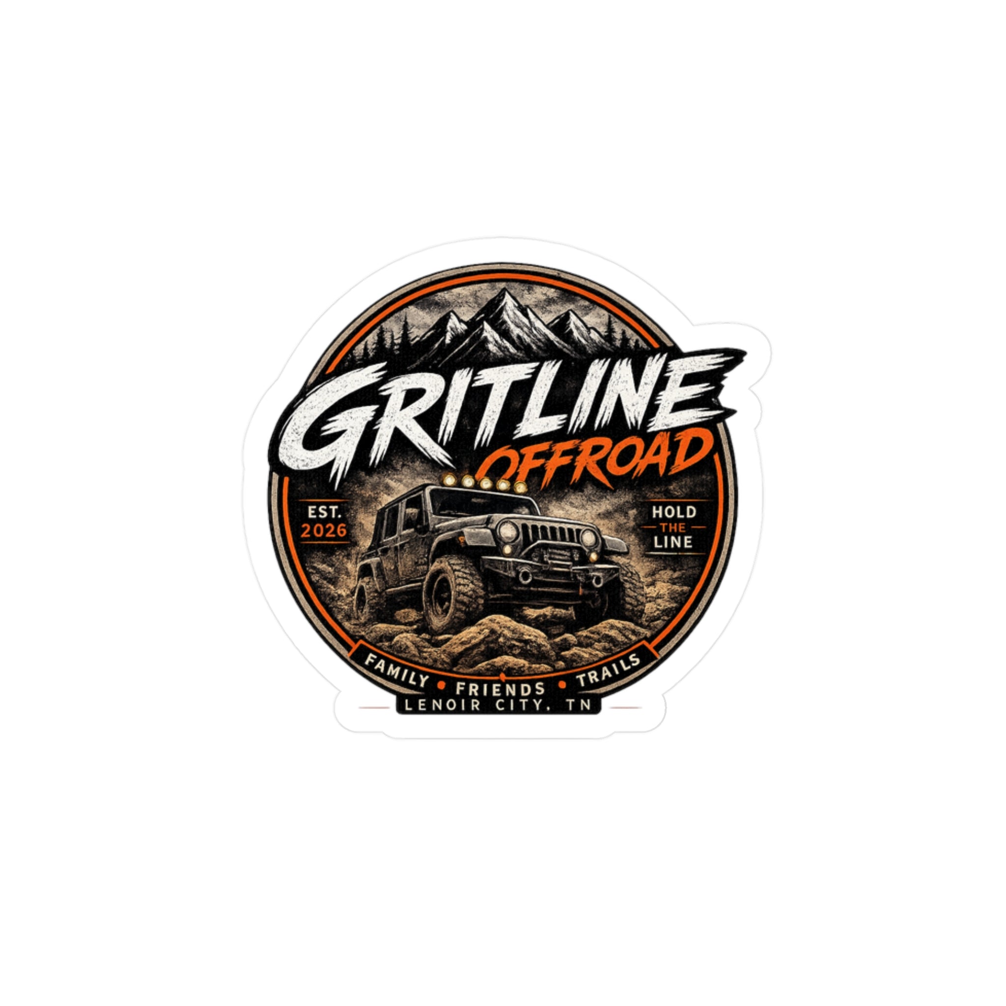 Gritline Offroad Vinyl Sticker — Jeep Adventure Kiss-Cut Decal