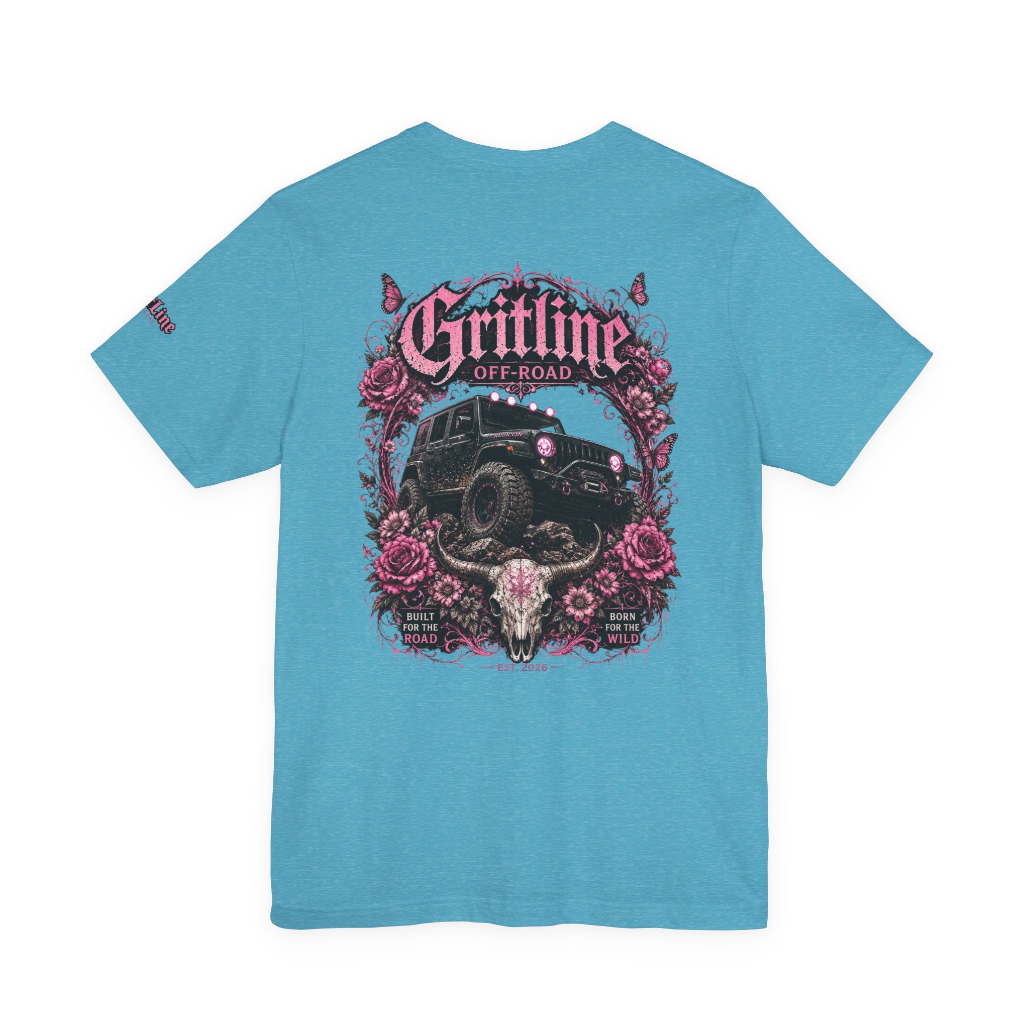 Off-Road Gritline Jeep Tee — Floral Adventure Graphic T-Shirt