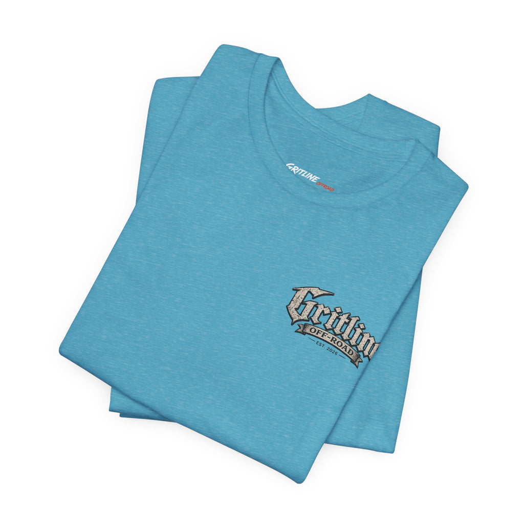Off-Road Gritline Graphic Tee — "Gritline Off-Road" Skull & Jeep Shirt