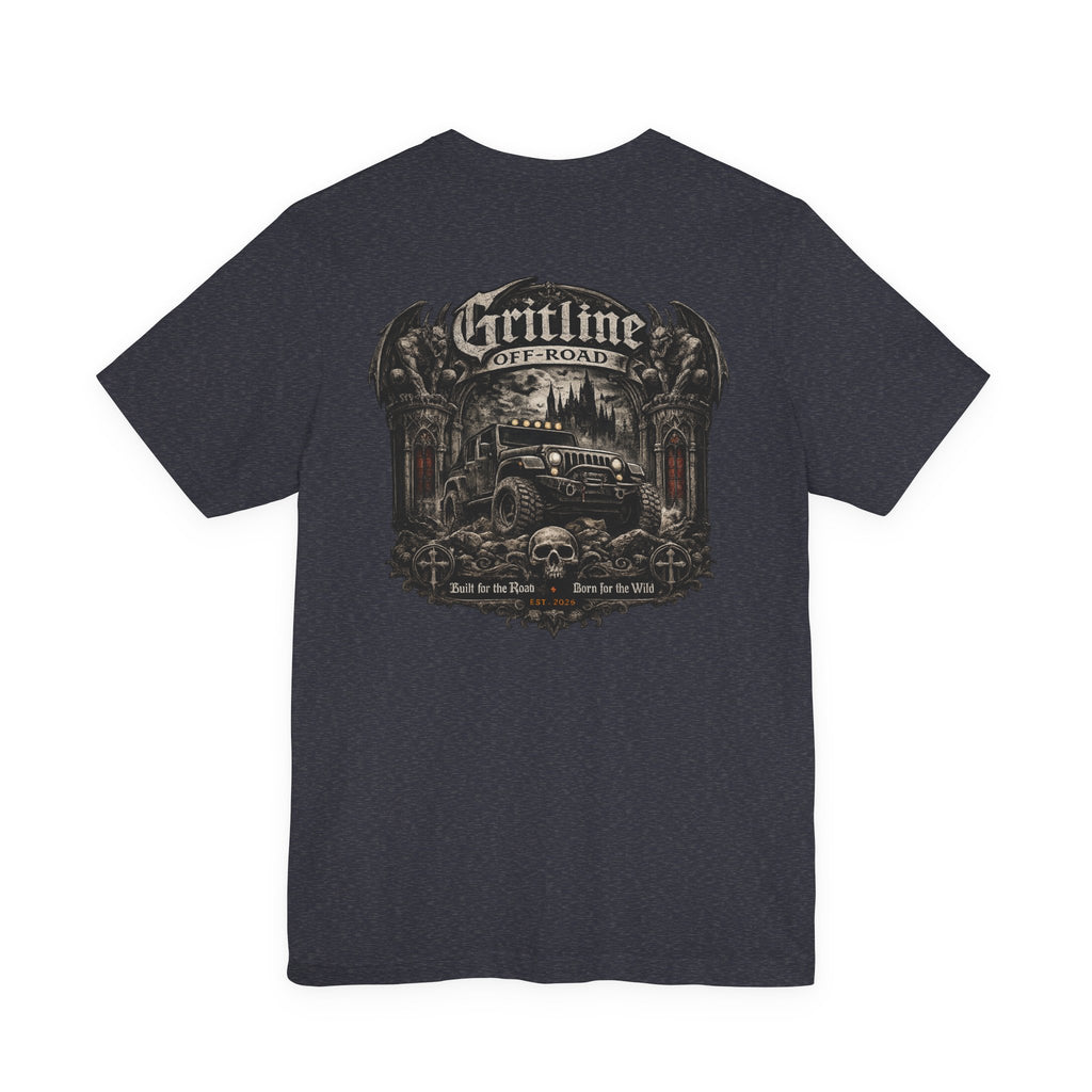 Off-Road Gritline Graphic Tee — "Gritline Off-Road" Skull & Jeep Shirt