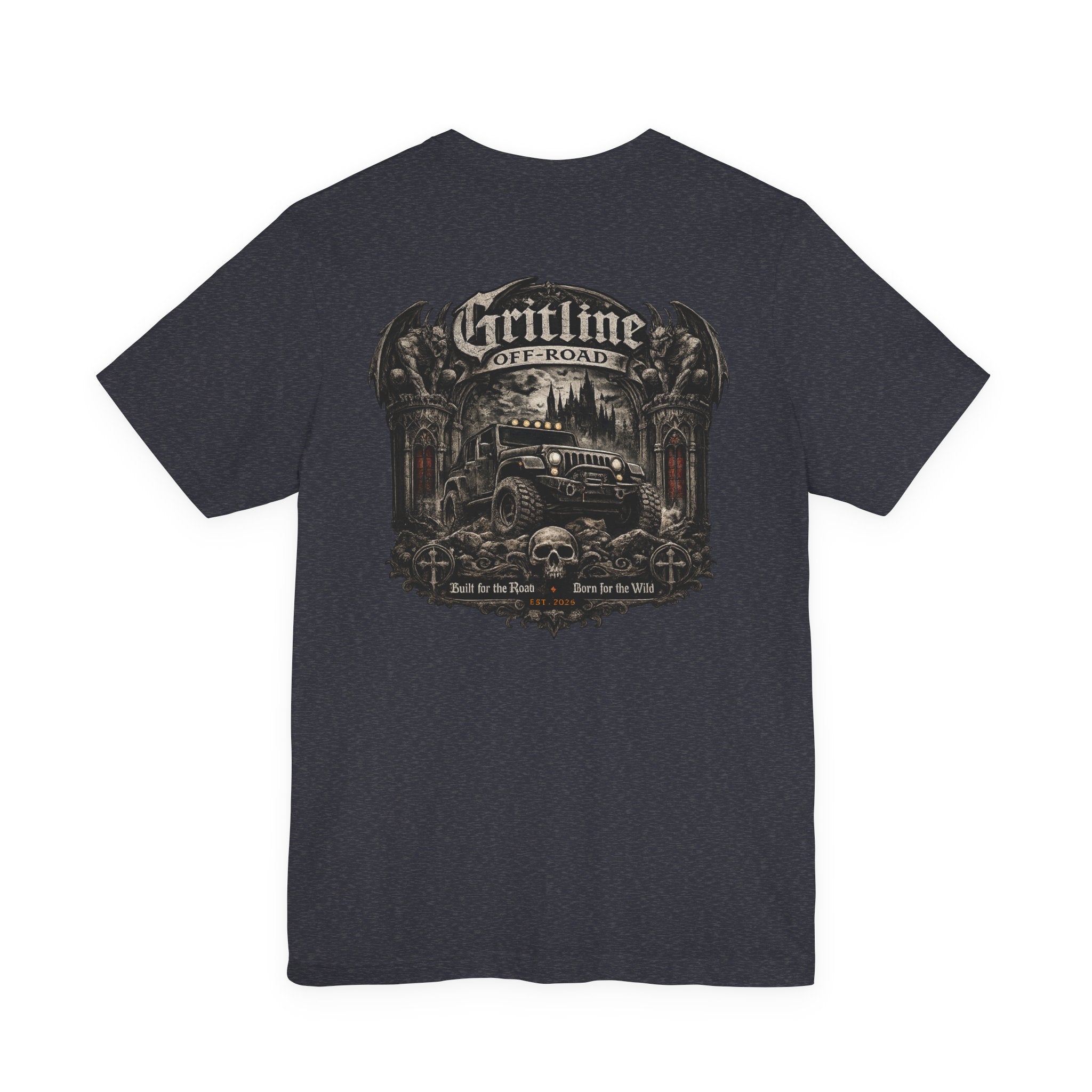 Off-Road Gritline Graphic Tee — "Gritline Off-Road" Skull & Jeep Shirt