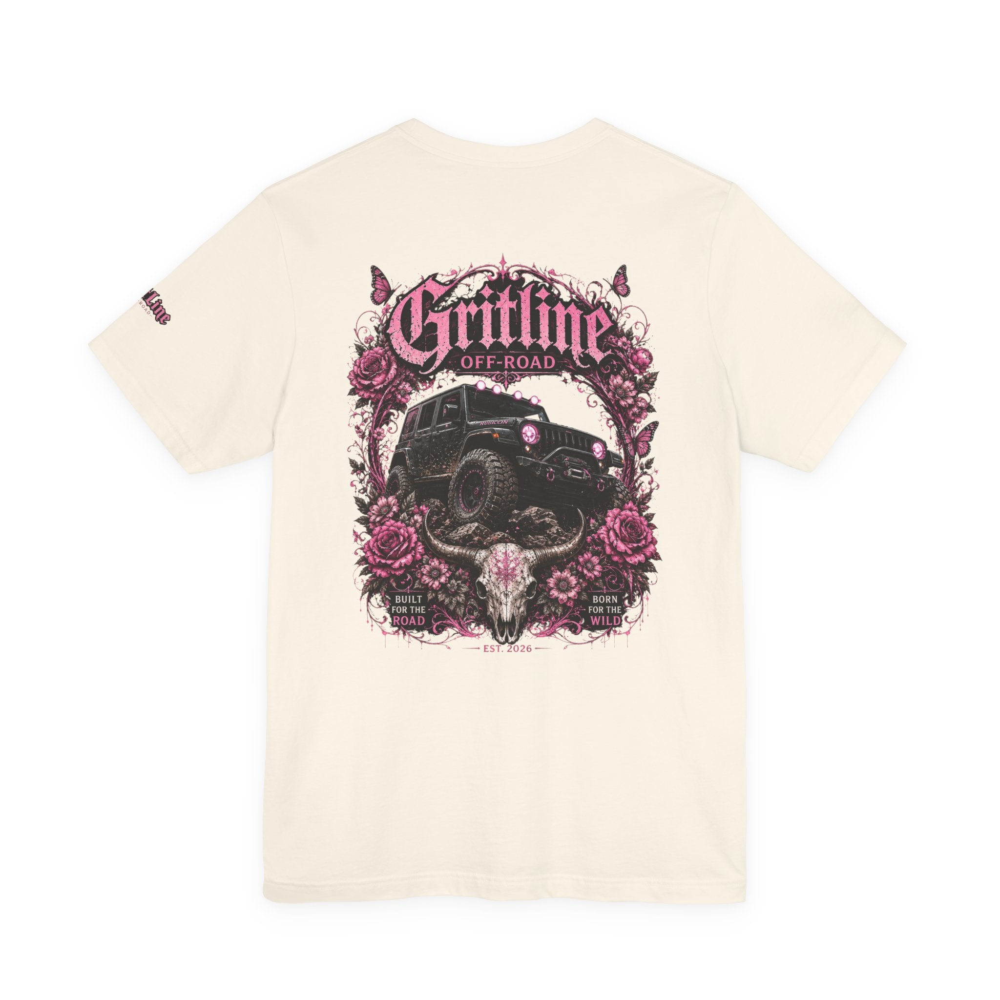 Off-Road Gritline Jeep Tee — Floral Adventure Graphic T-Shirt