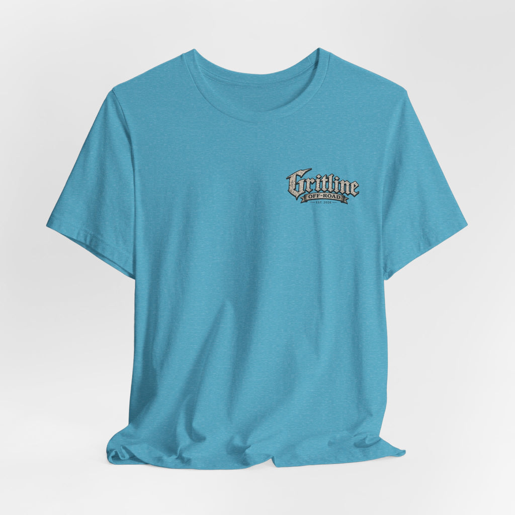 Off-Road Gritline Graphic Tee — "Gritline Off-Road" Skull & Jeep Shirt