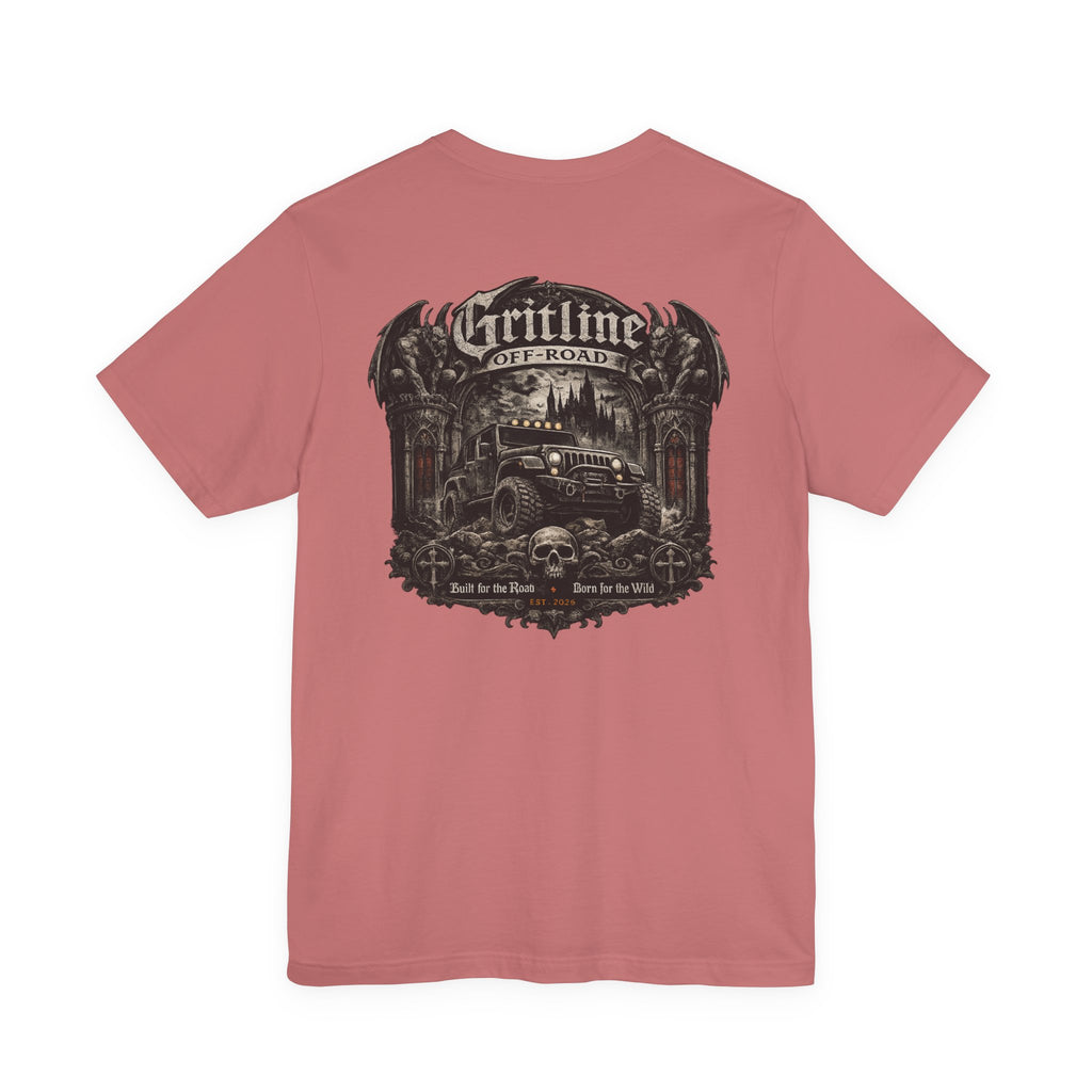 Off-Road Gritline Graphic Tee — "Gritline Off-Road" Skull & Jeep Shirt