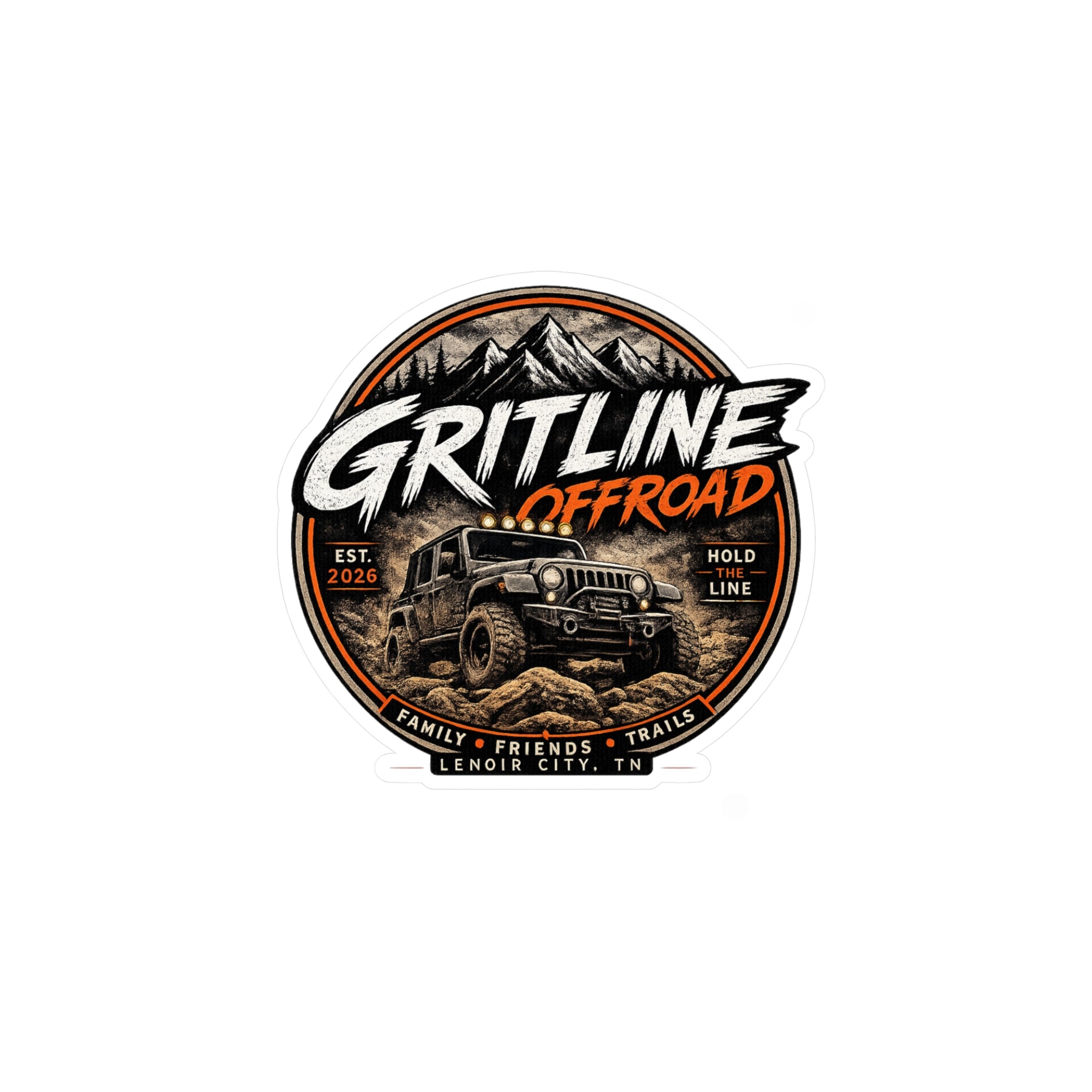 Gritline Offroad Vinyl Sticker — Jeep Adventure Kiss-Cut Decal